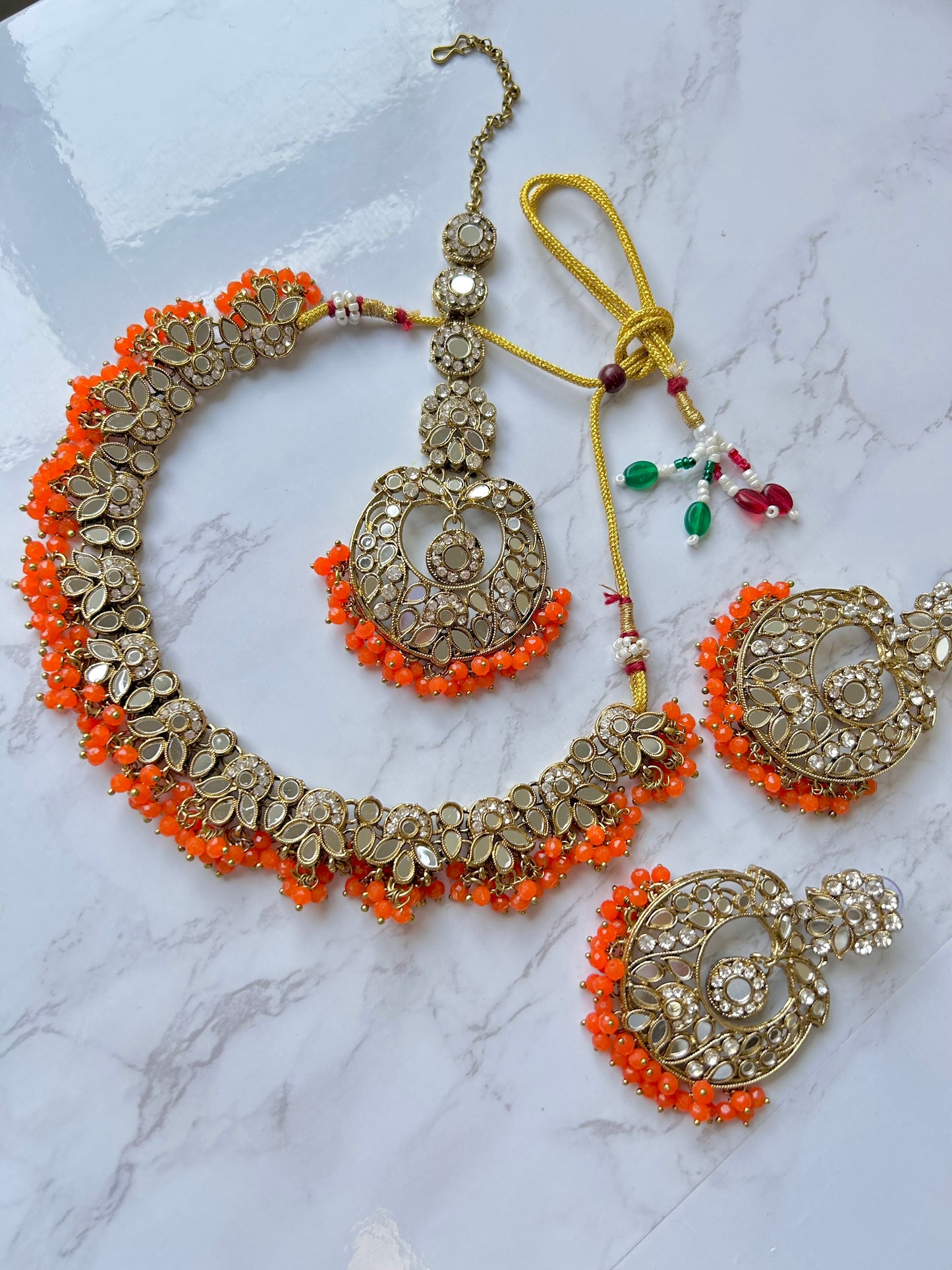 Sofia jewellery set ~ Orange