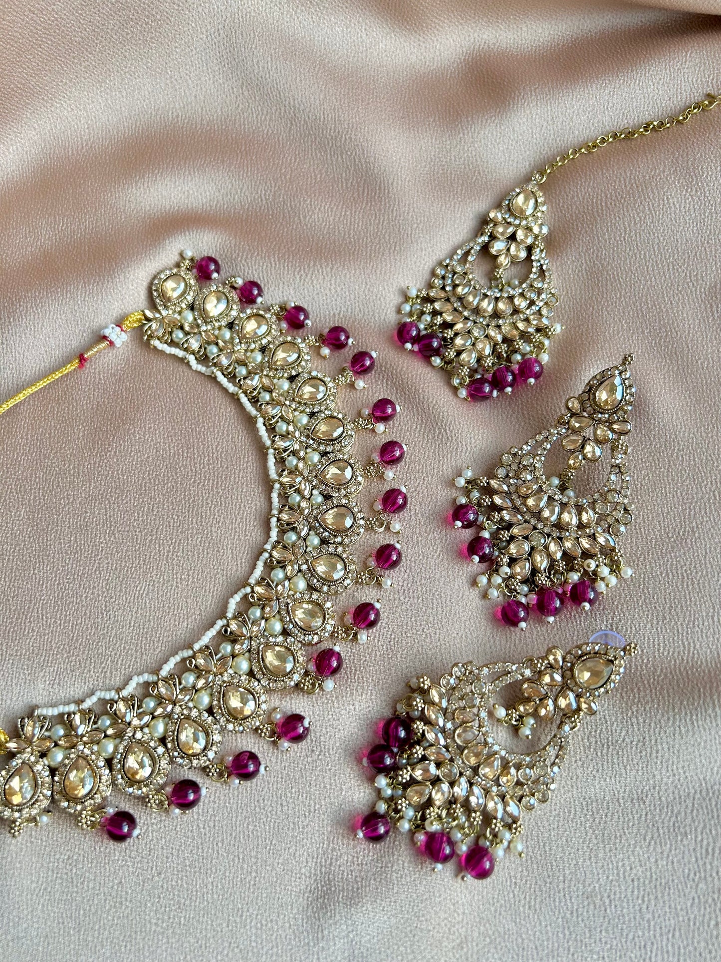 Farah jewellery set~ Dark purple