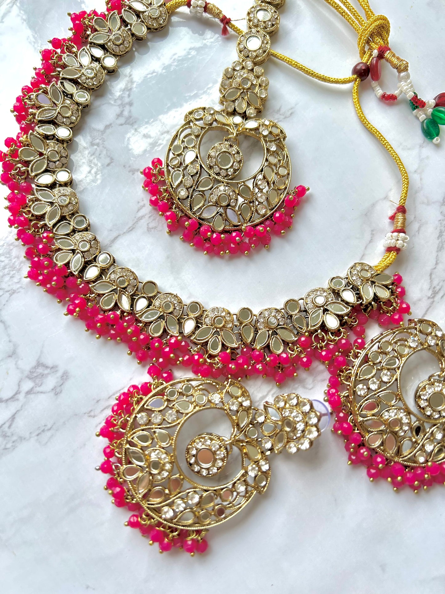 Sofia jewellery set ~Hot pink