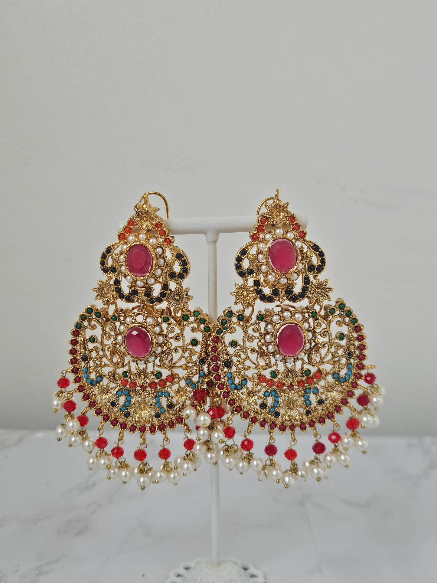 Shazia earrings - Red