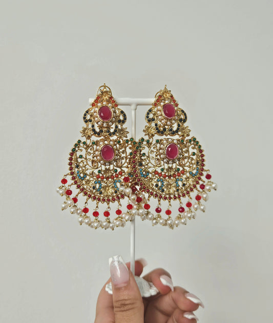 Shazia earrings - Red