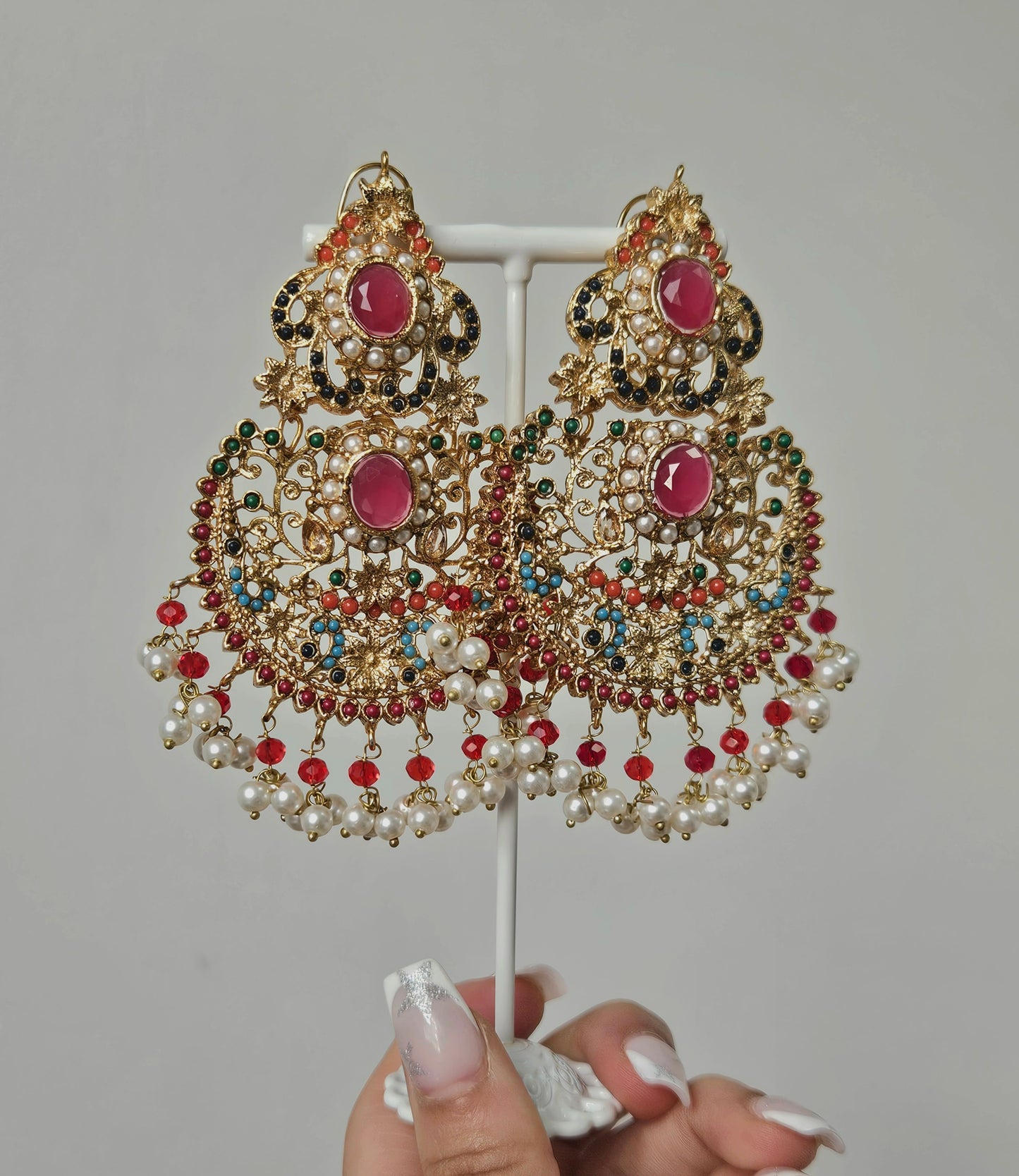 Shazia earrings - Red