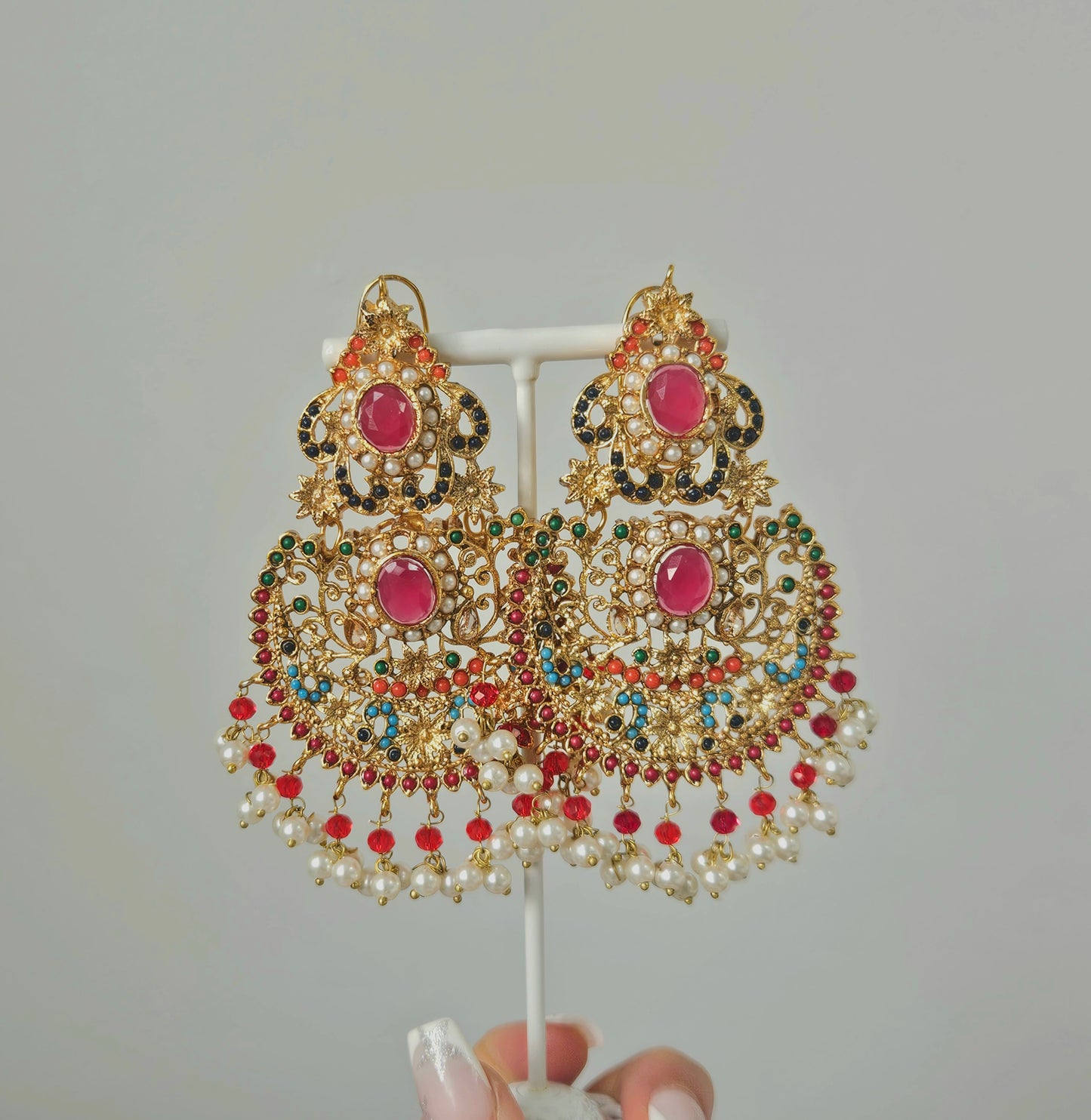 Shazia earrings - Red