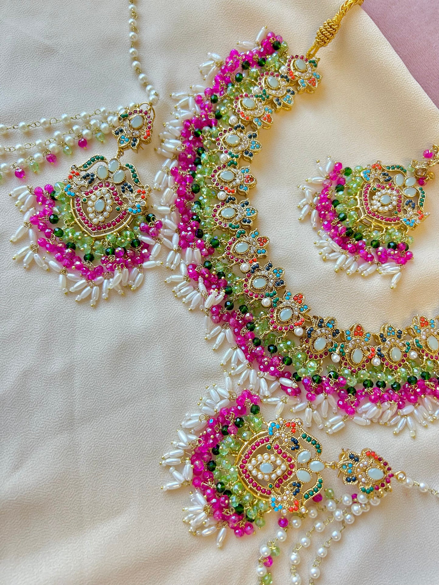 Asma bridal set~ Green & multi