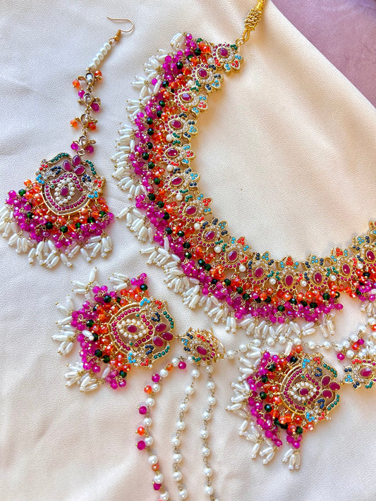 Asma bridal set~ Orange & multi