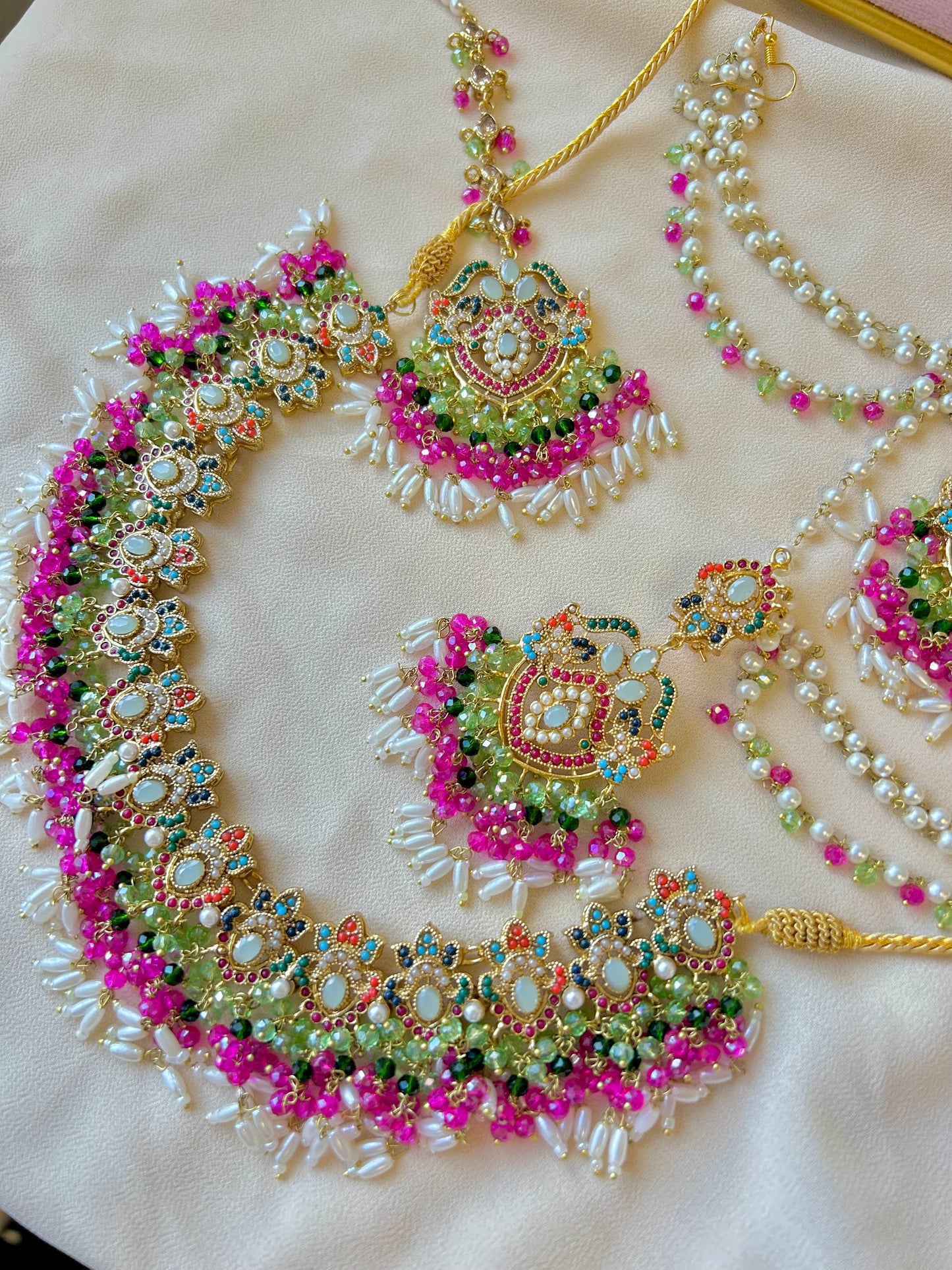 Asma bridal set~ Green & multi