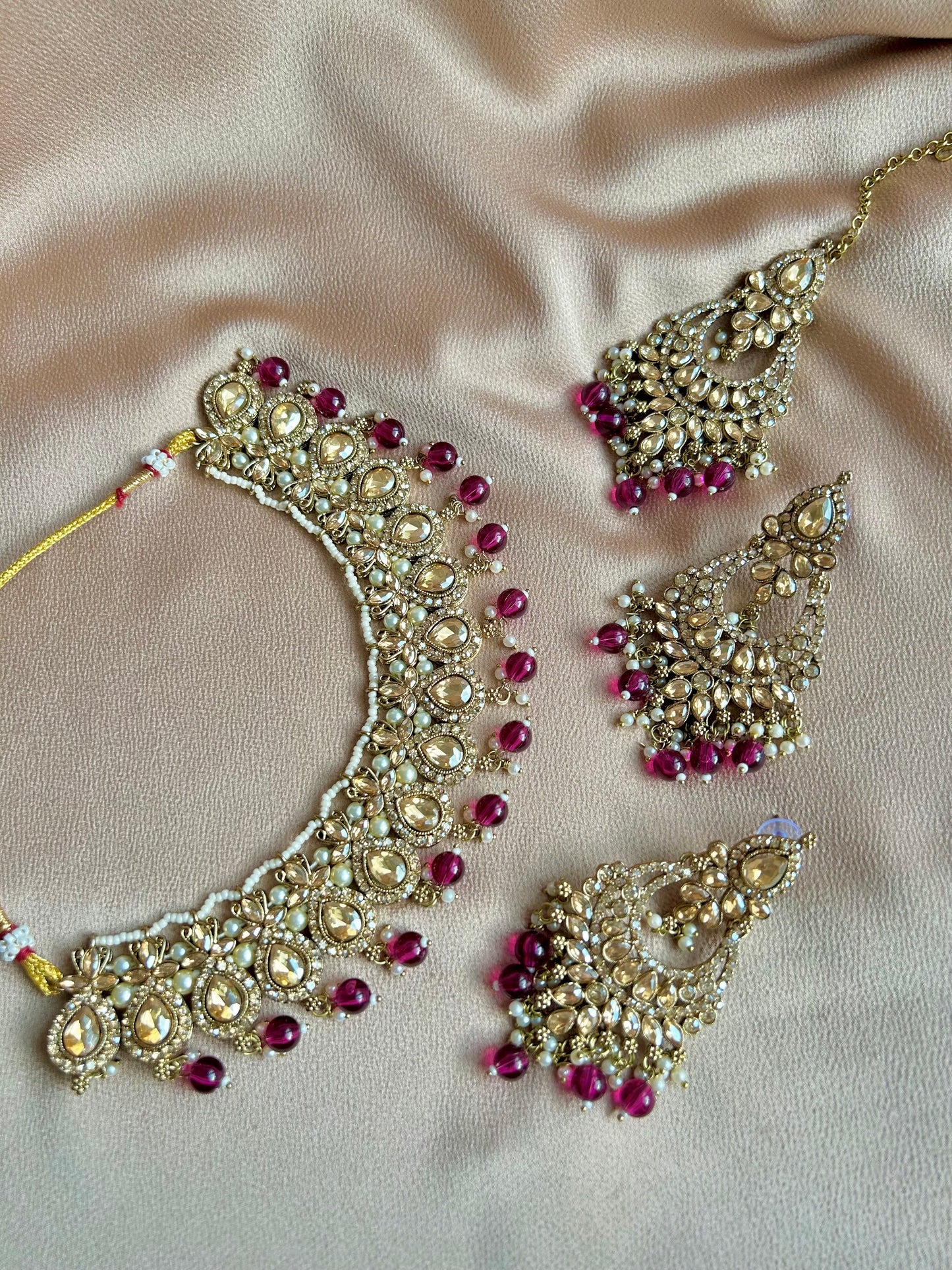 Farah jewellery set~ Dark purple