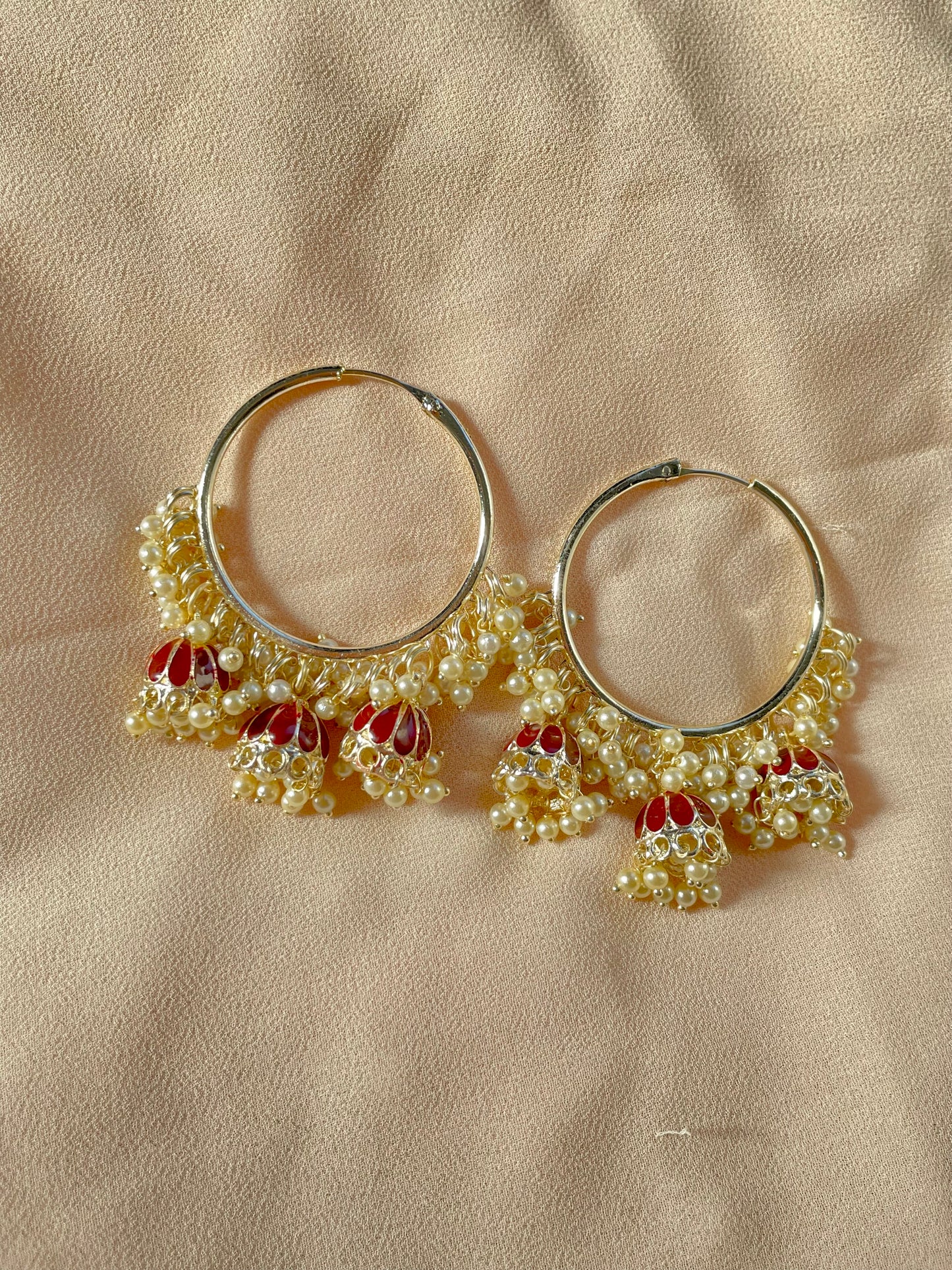 Meerab hoops ~ red