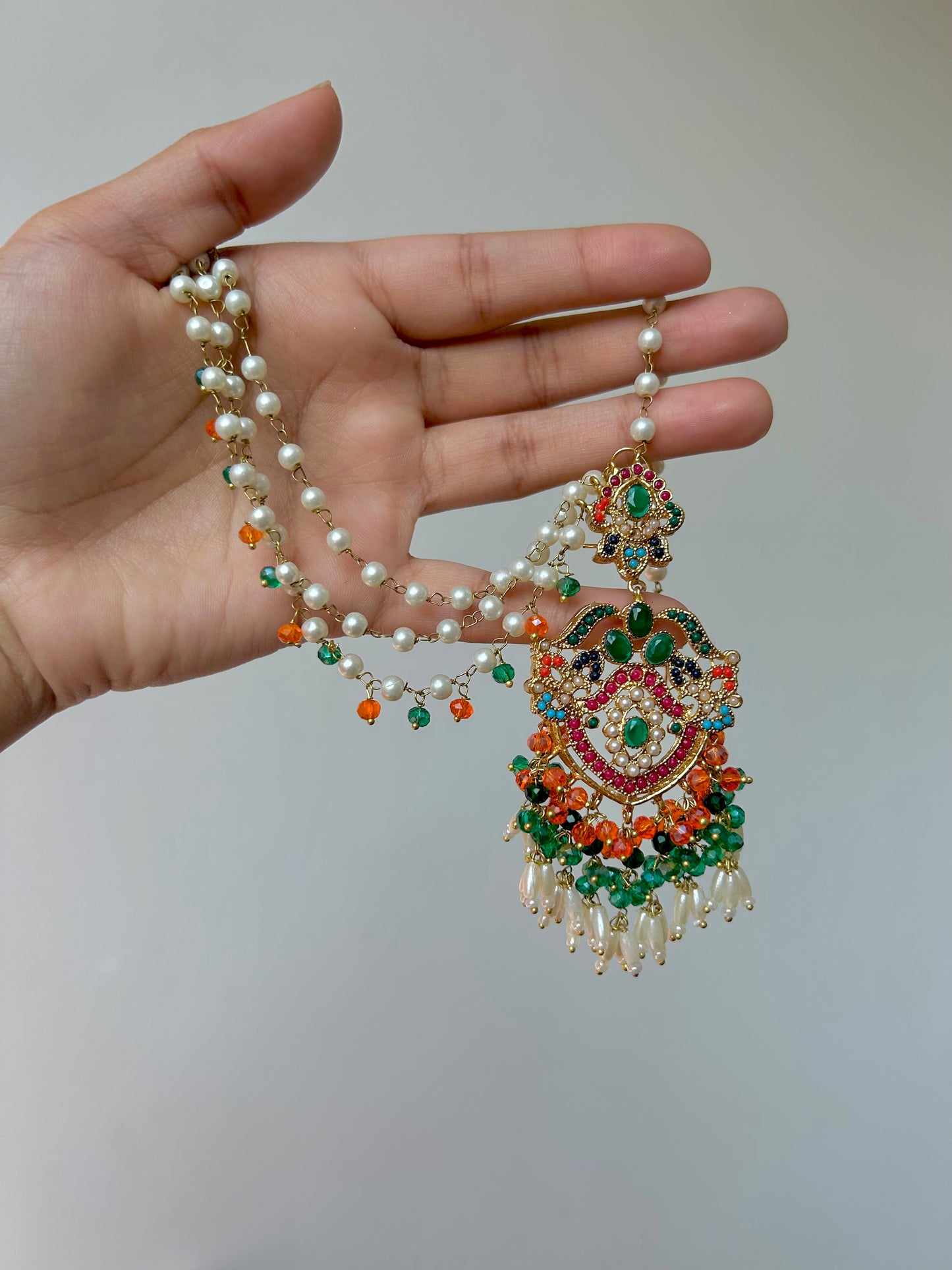 Asma bridal set~ Green & Orange