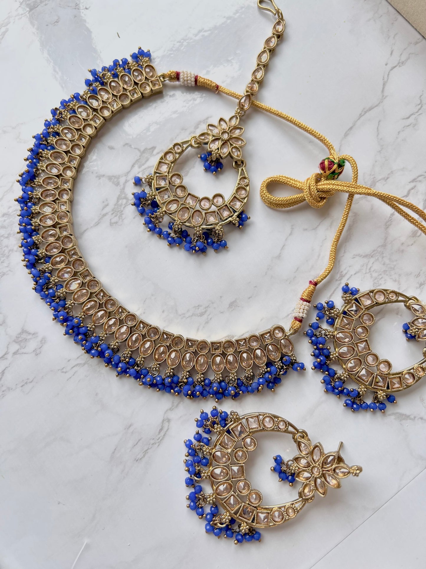 Ankita jewellery set ~ Royal blue