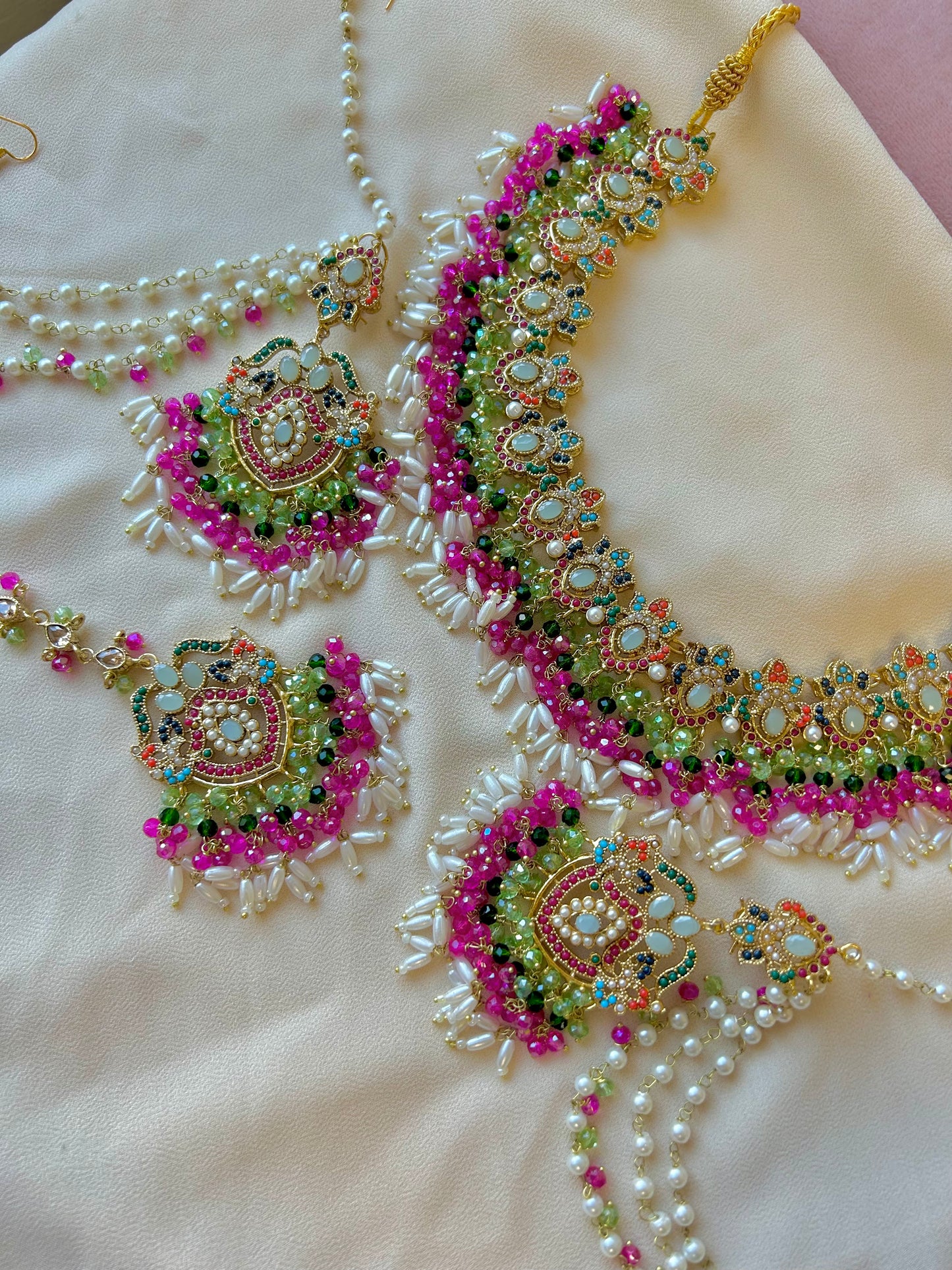 Asma bridal set~ Green & multi