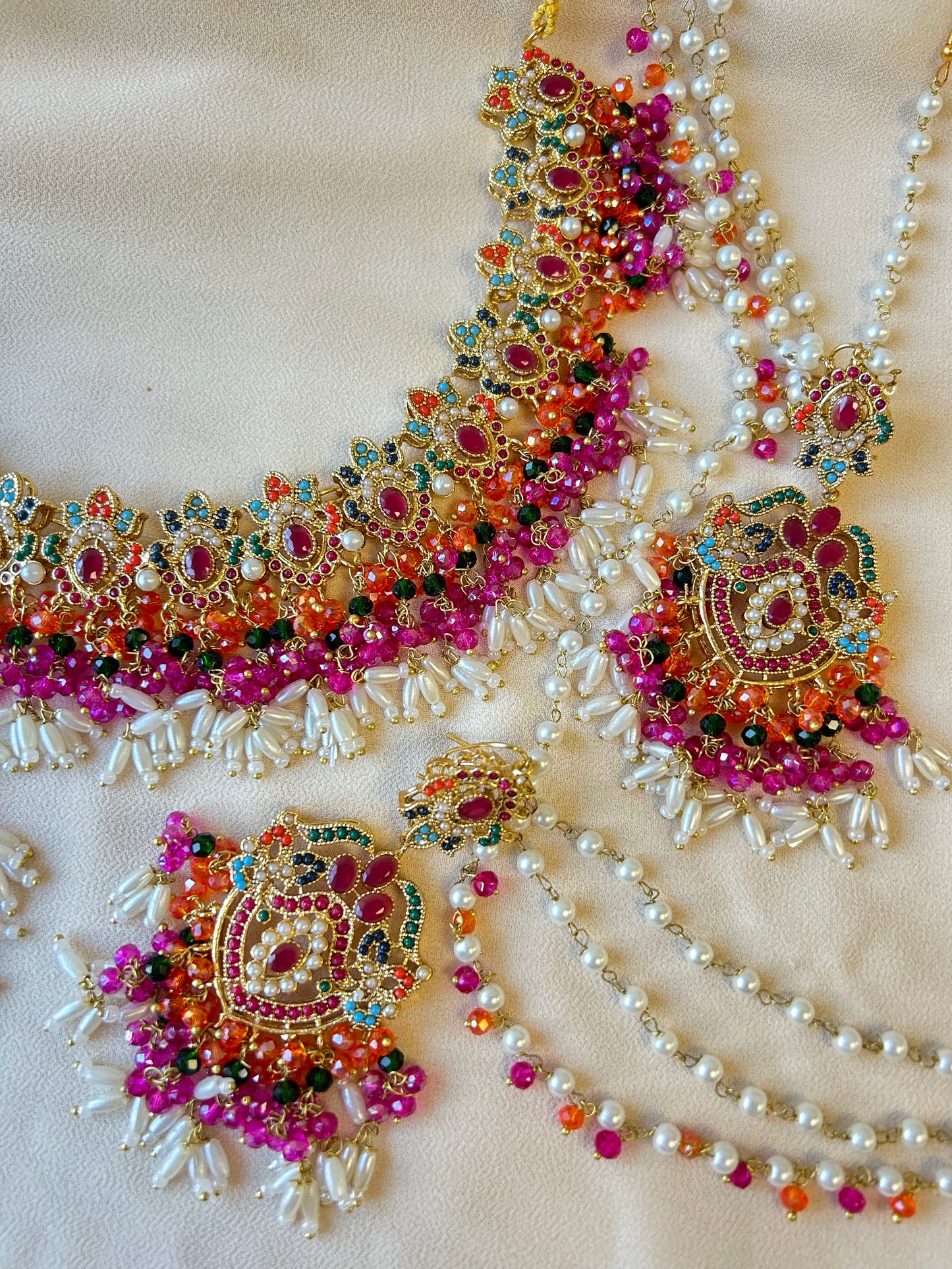 Asma bridal set~ Orange & multi