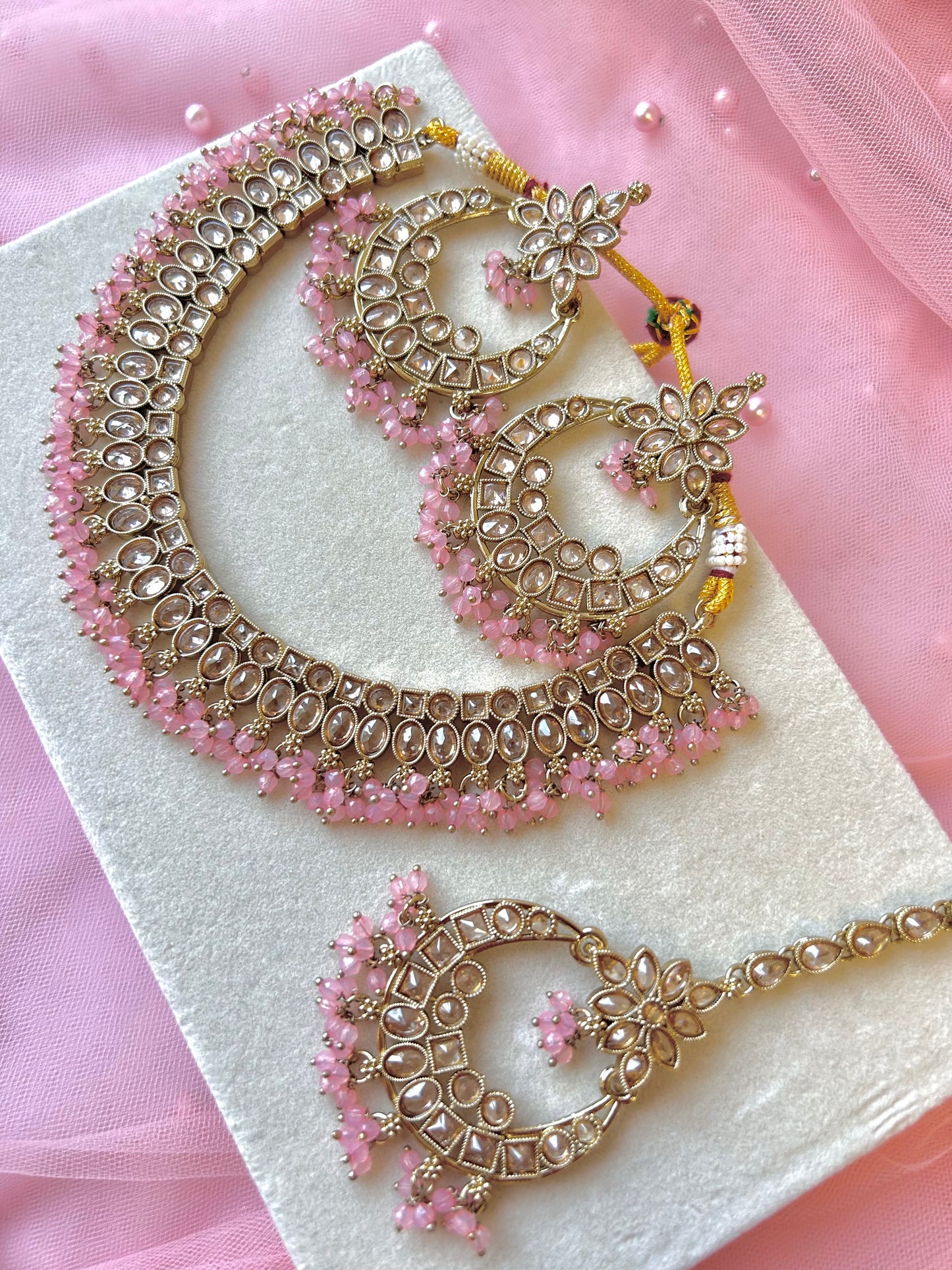 Ankita jewellery set ~ Baby pink