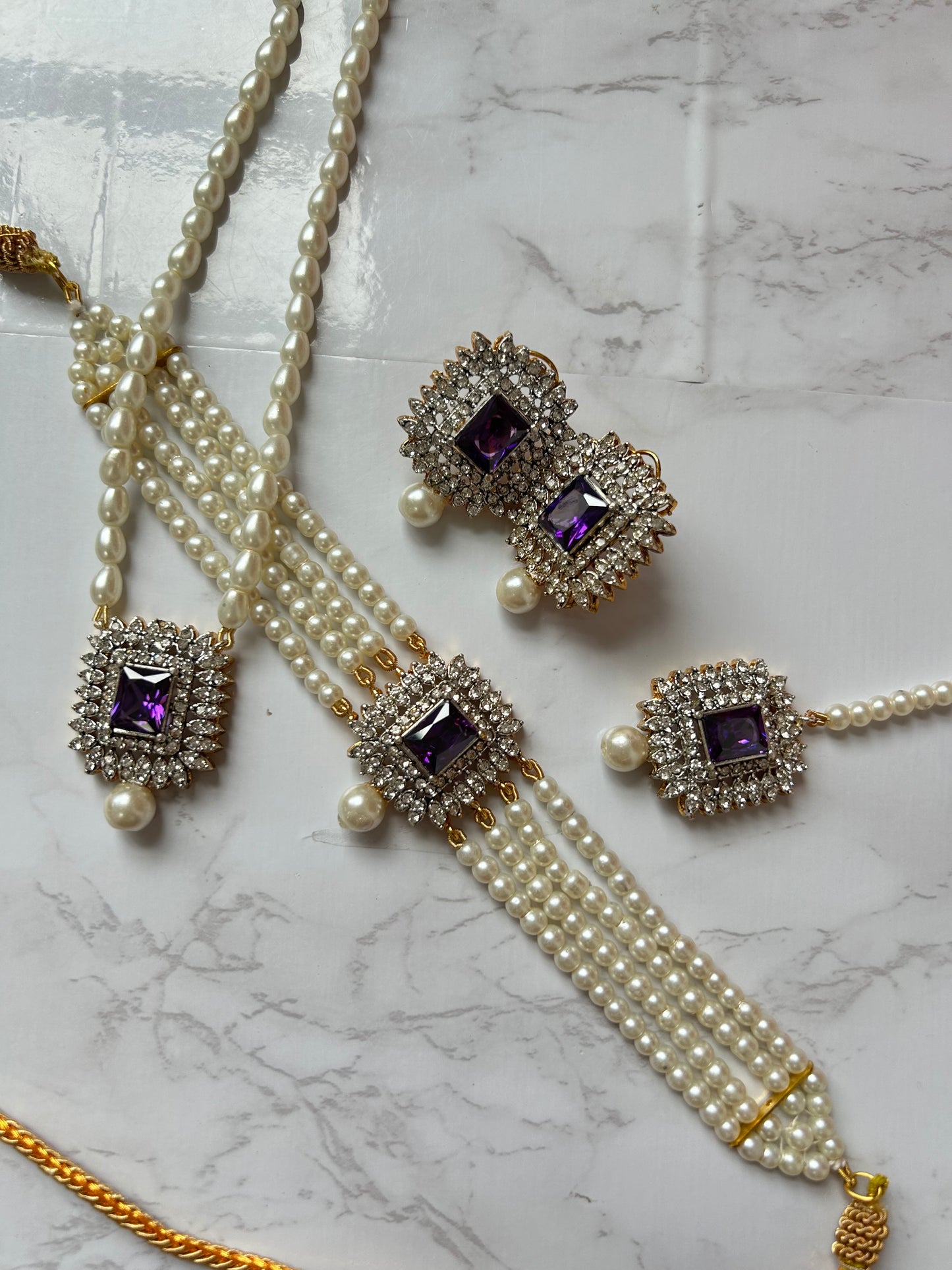 Asifa jewellery set - Purple