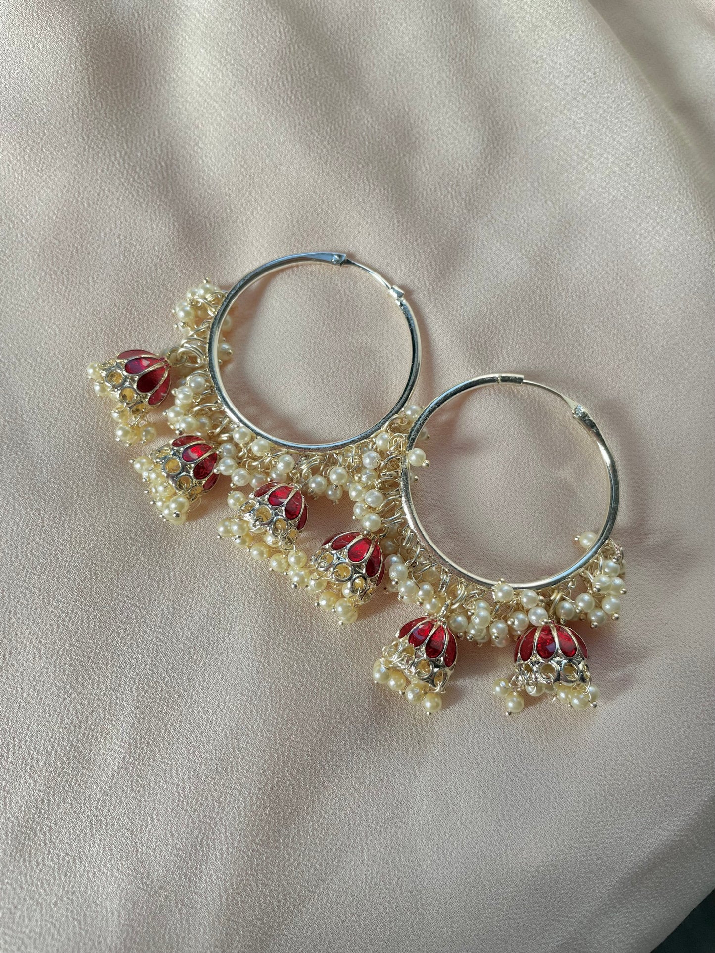 Meerab hoops ~ red