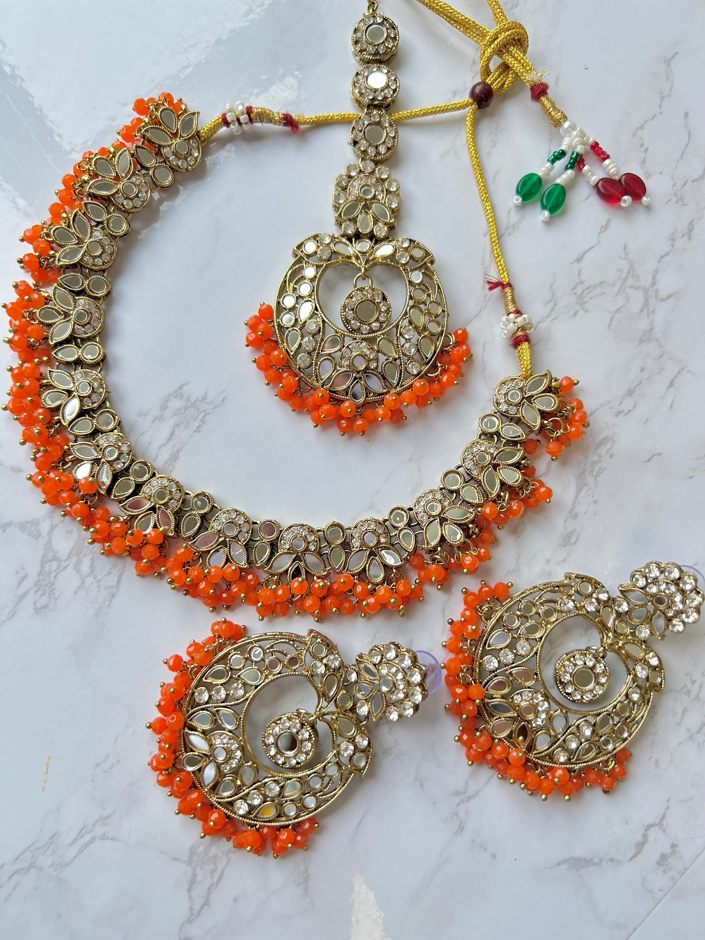 Sofia jewellery set ~ Orange