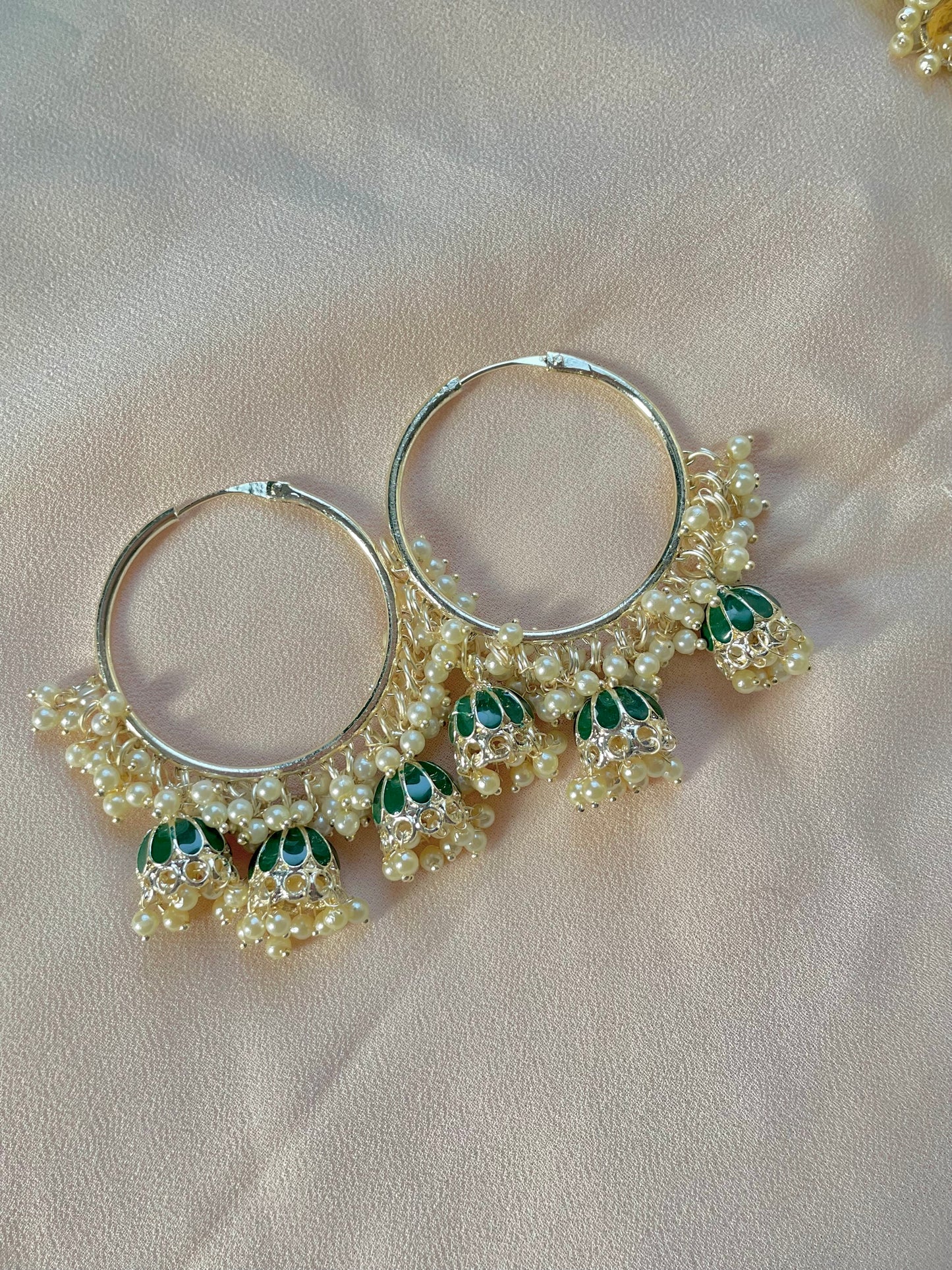 Meerab hoops ~ dark green