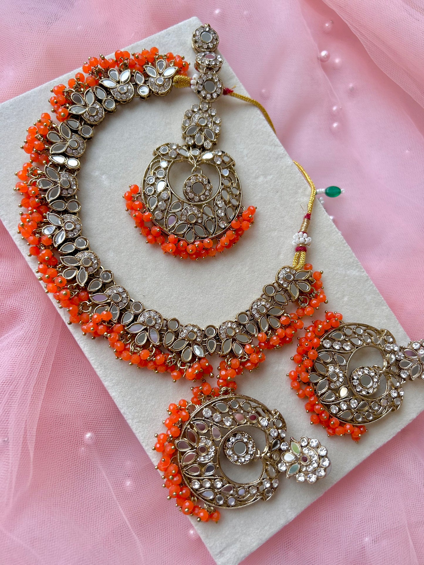 Sofia jewellery set ~ Orange