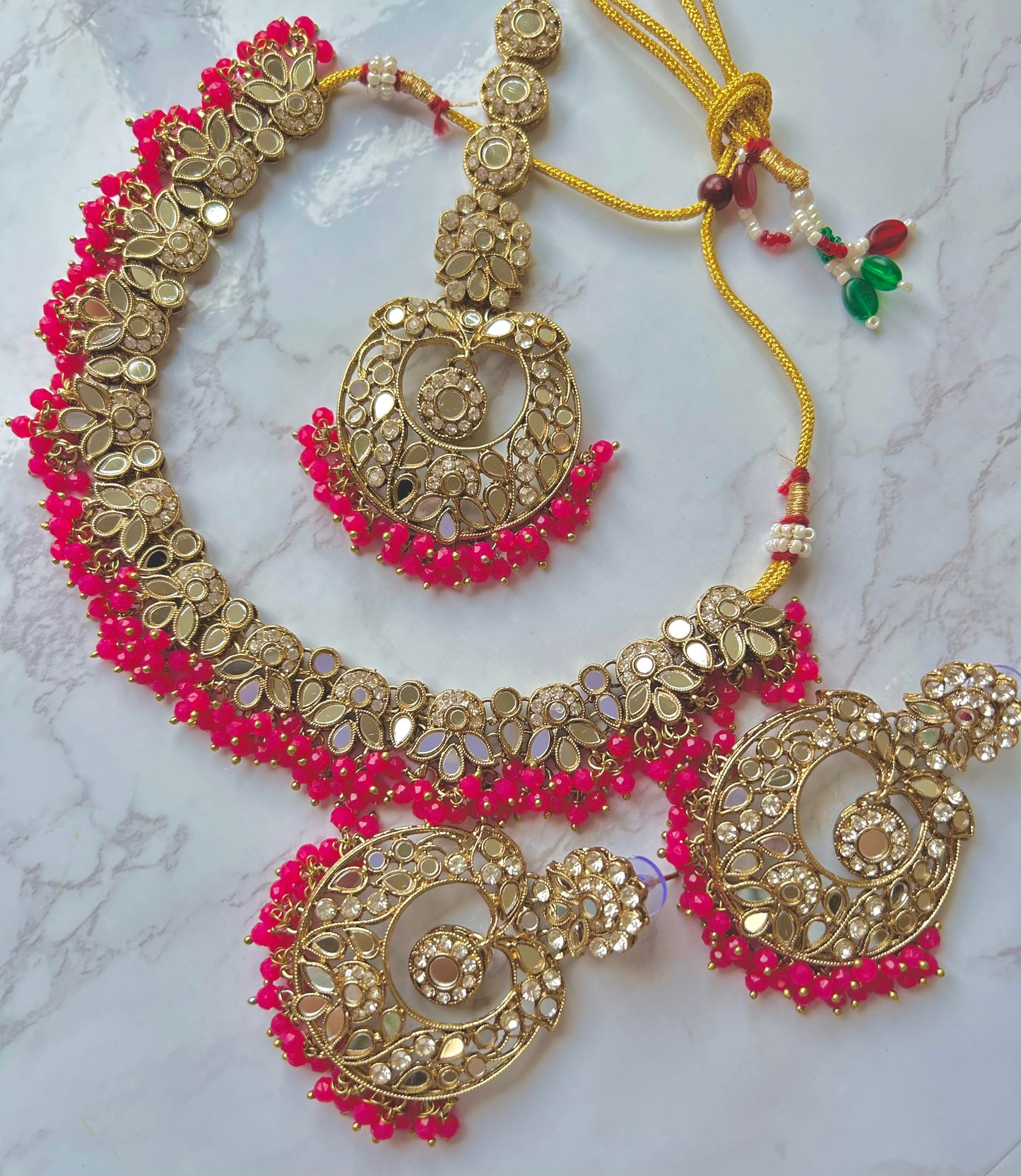 Sofia jewellery set ~Hot pink