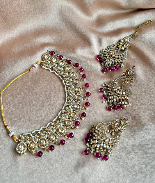 Farah jewellery set~ Dark purple