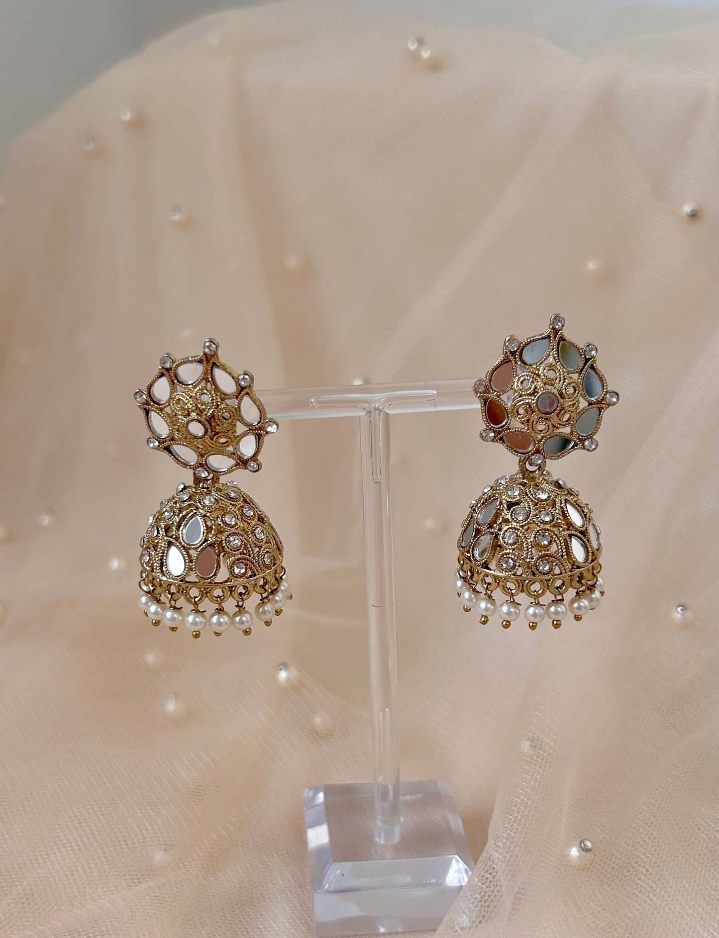 Tasnima mirrored jhumkay