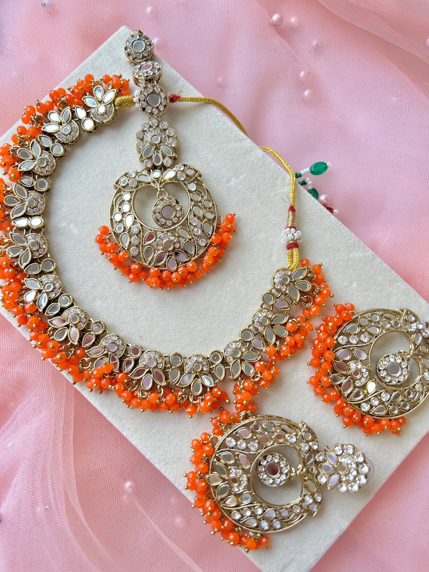 Sofia jewellery set ~ Orange