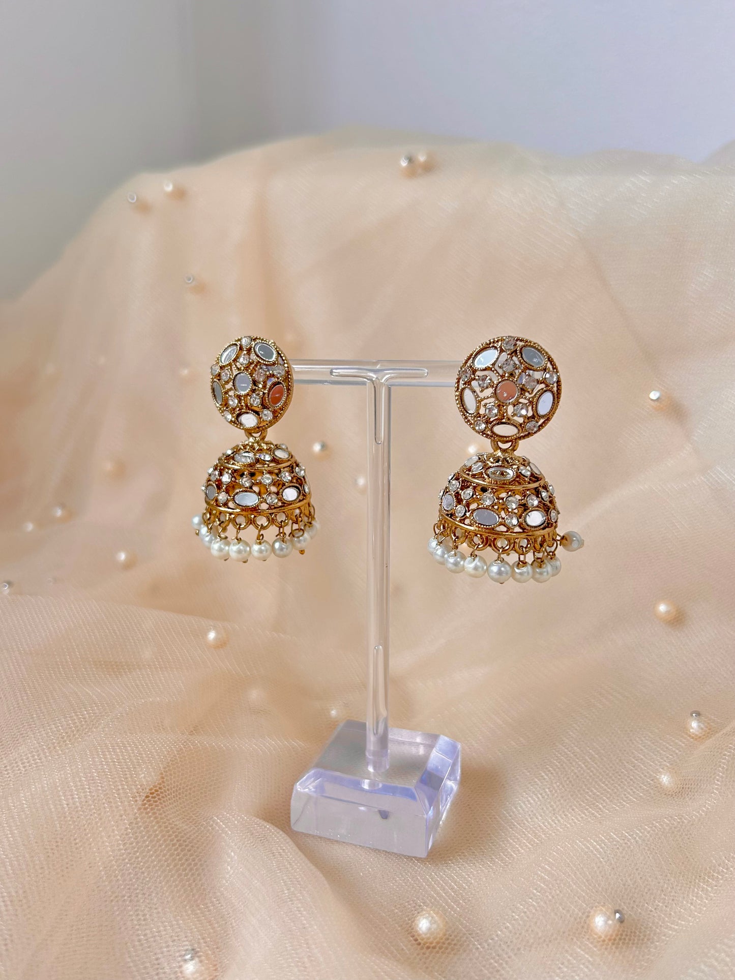 Tasnima mirrored jhumkay