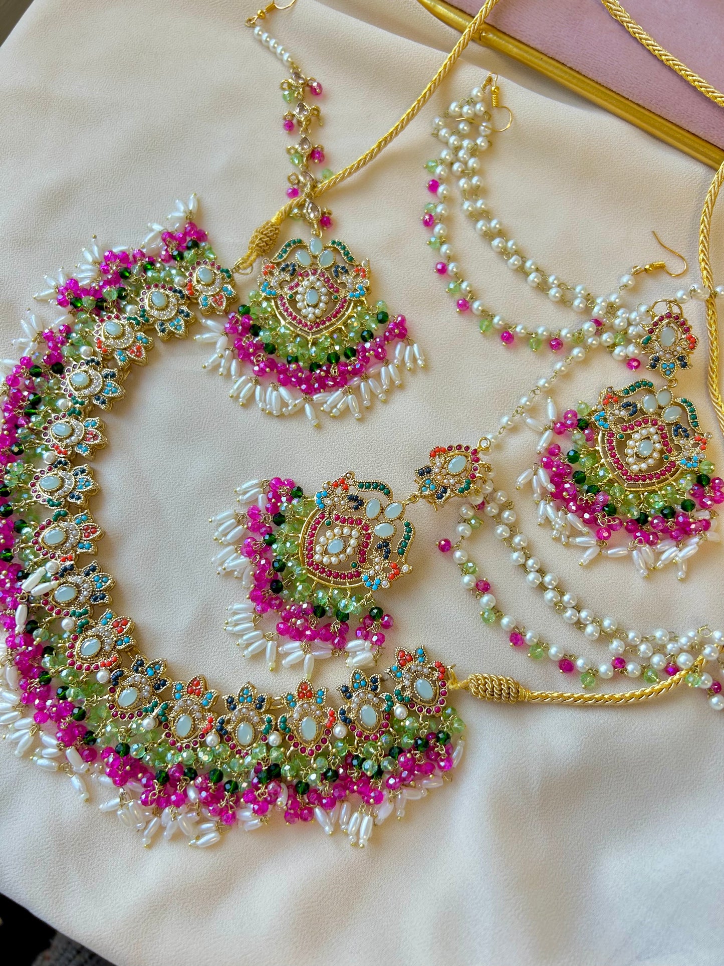 Asma bridal set~ Green & multi