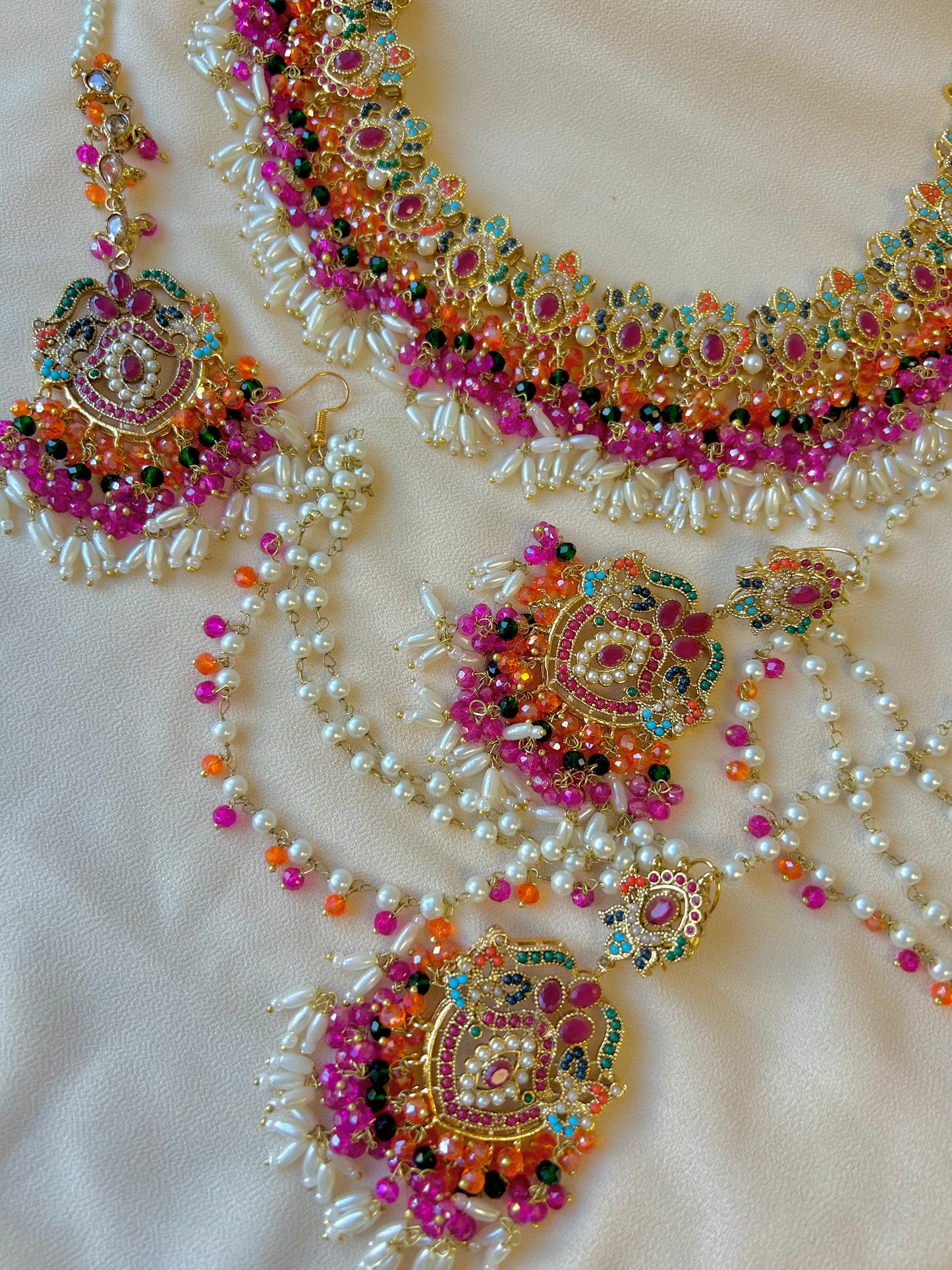 Asma bridal set~ Orange & multi