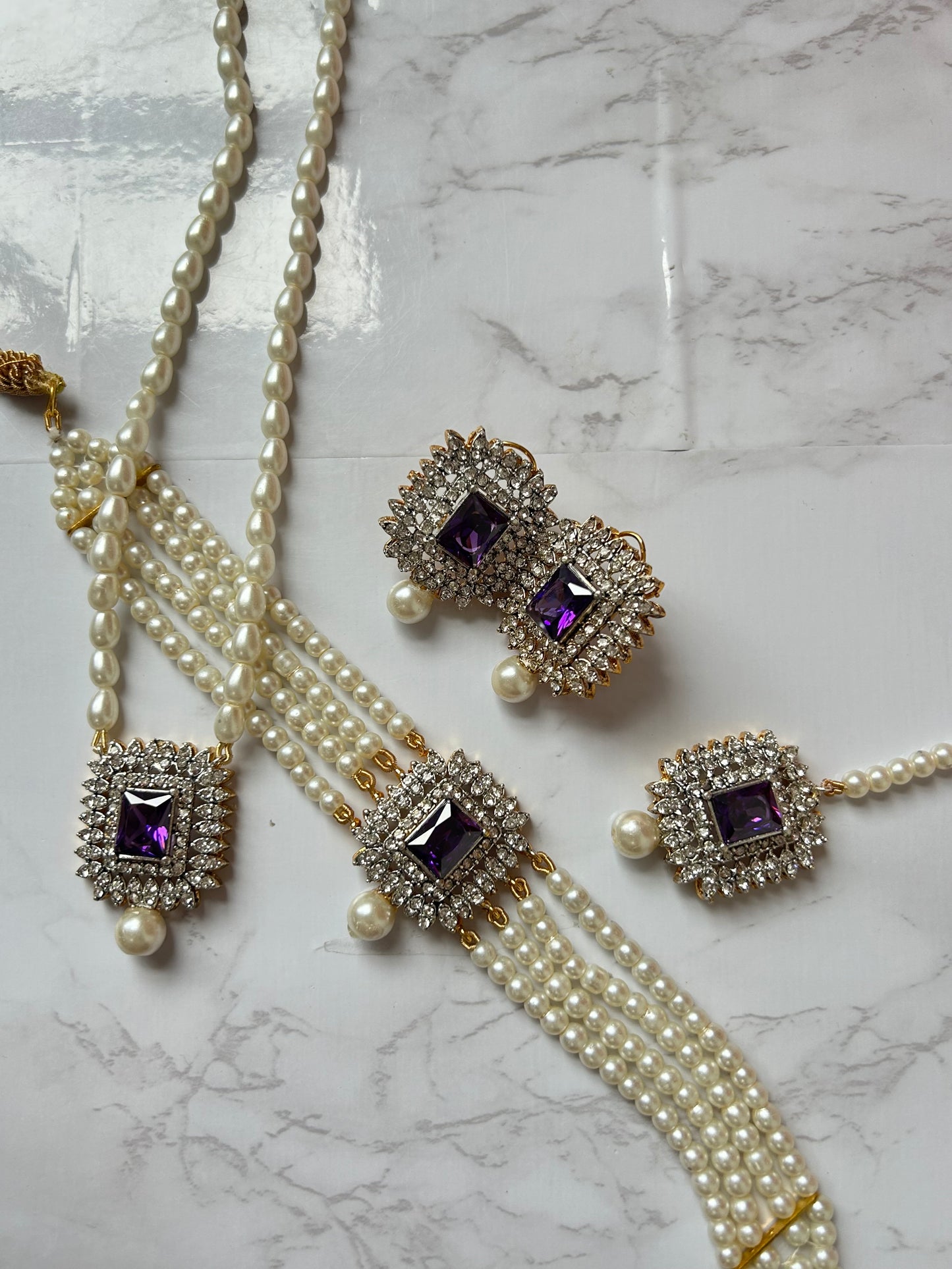 Asifa jewellery set - Purple