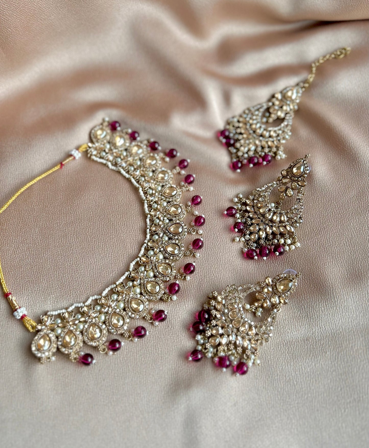 Farah jewellery set~ Dark purple