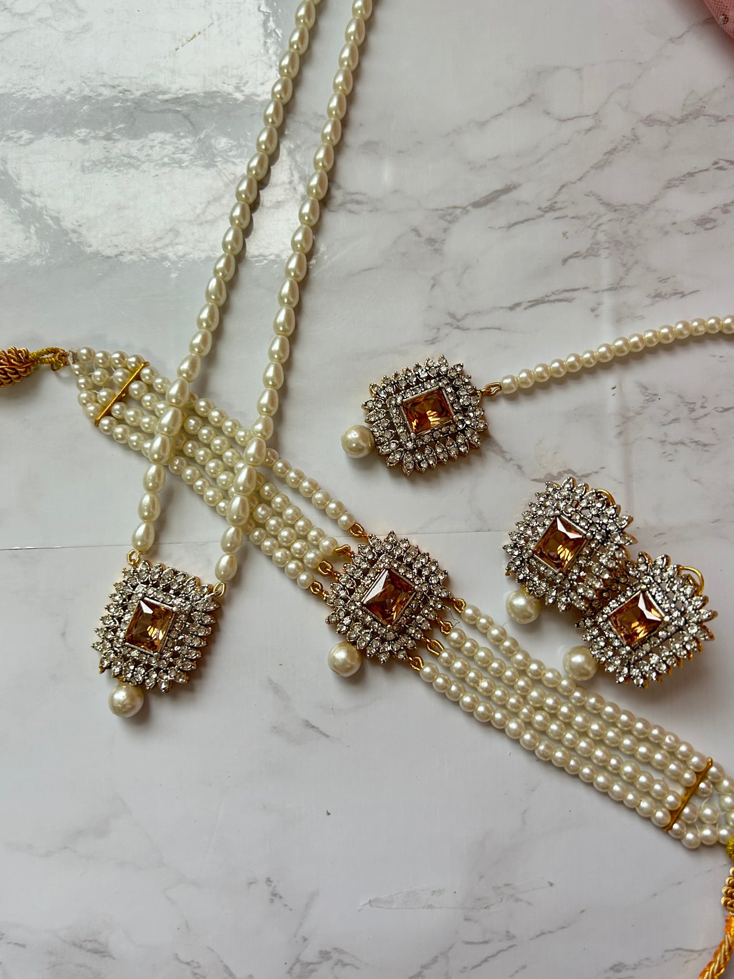 Asifa jewellery set -Champagne