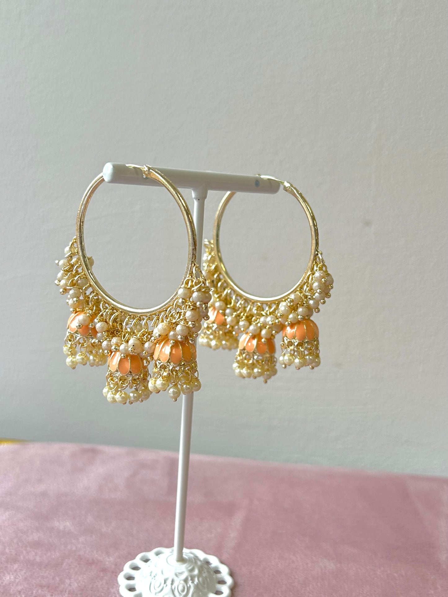 Meerab hoops ~Peach