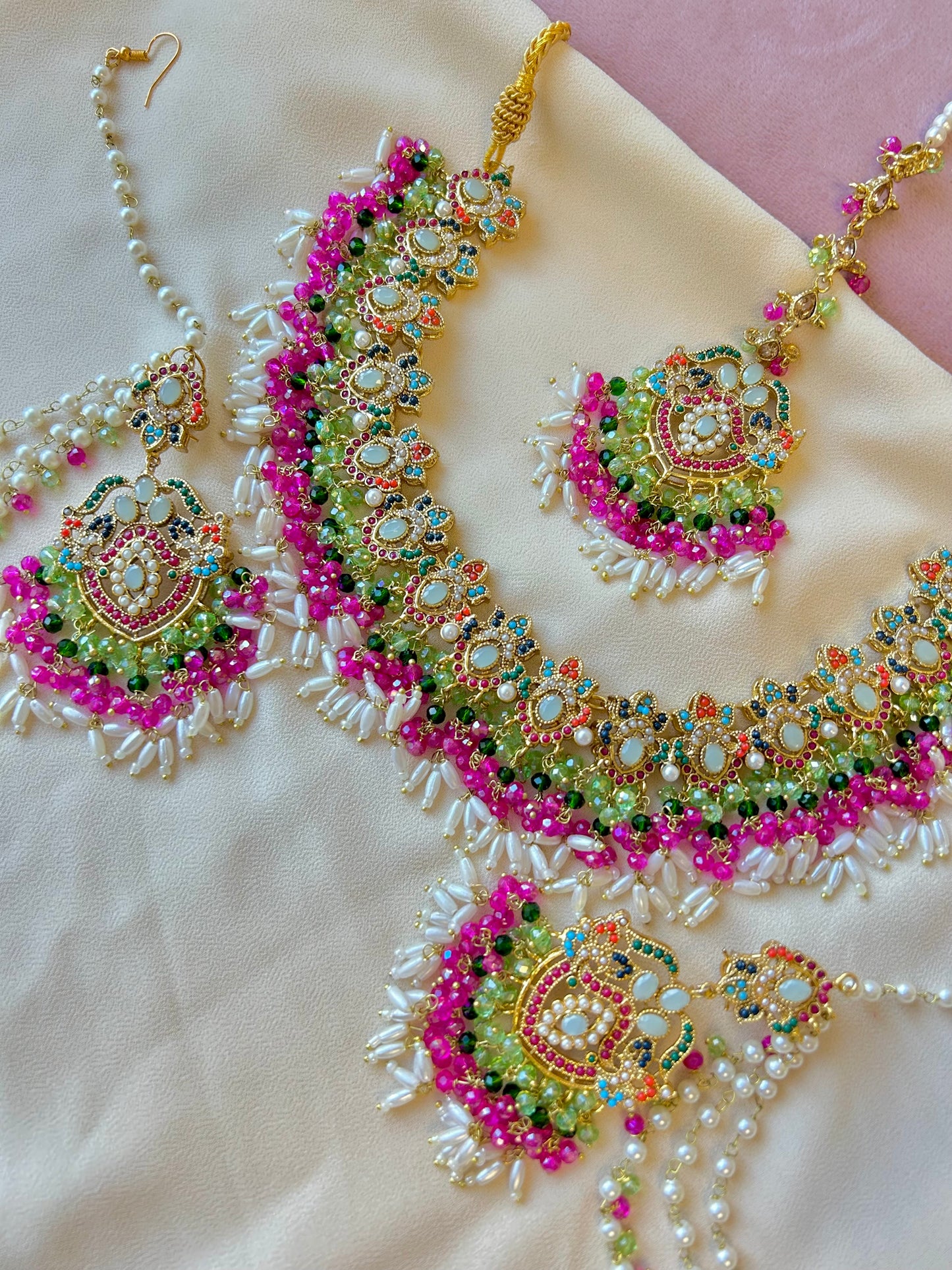 Asma bridal set~ Green & multi