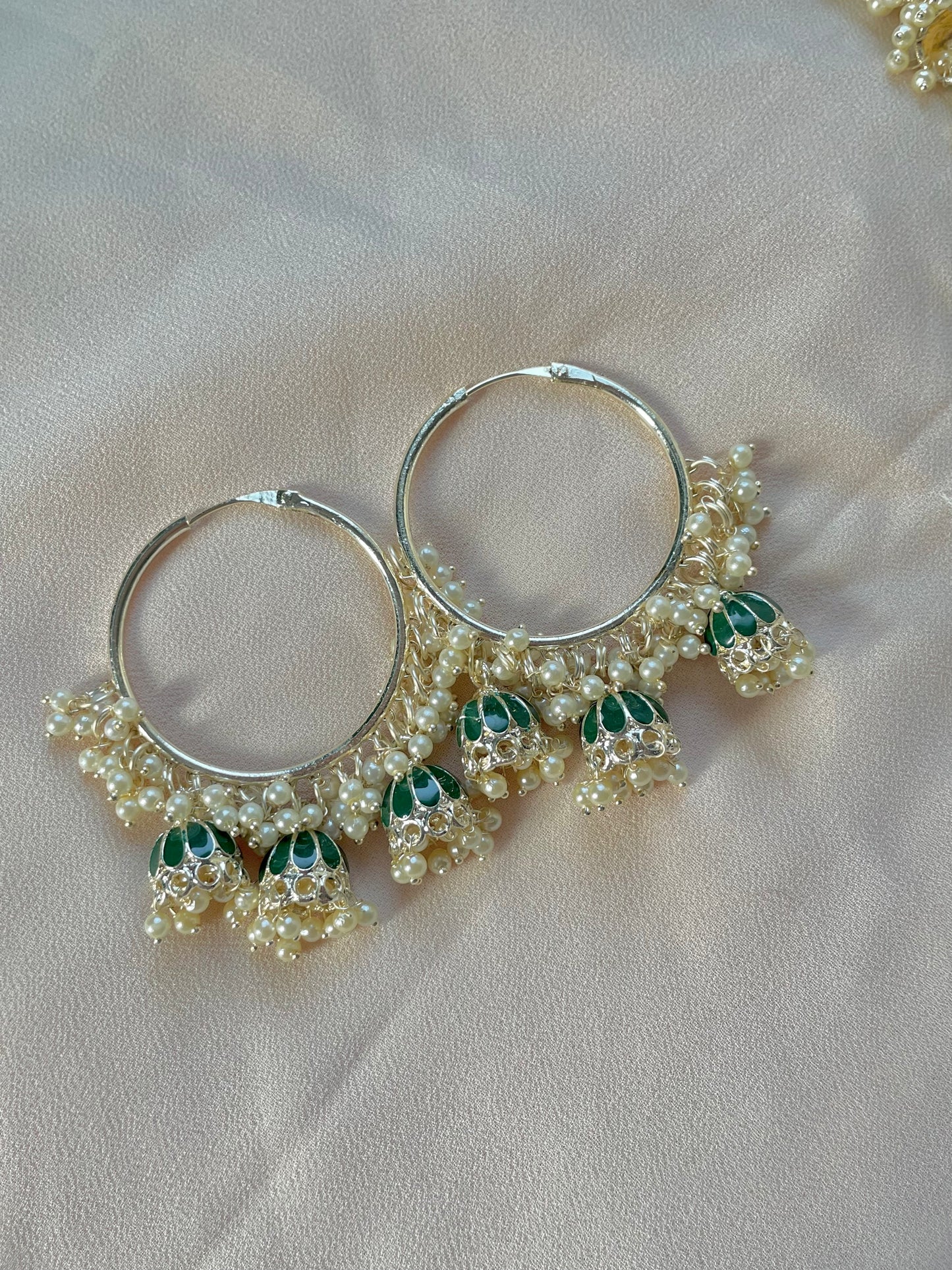 Meerab hoops ~ dark green