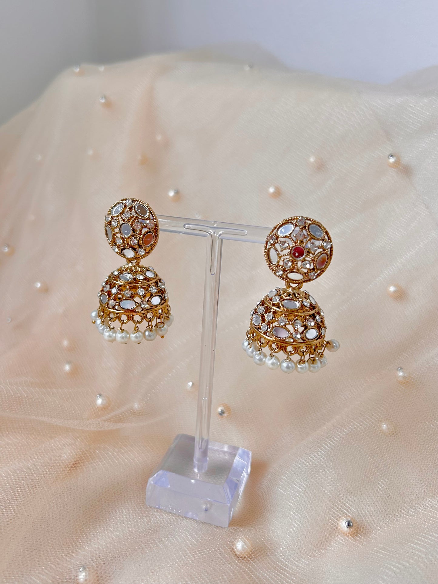 Tasnima mirrored jhumkay