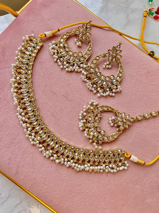 Ankita jewellery set ~ Pearl