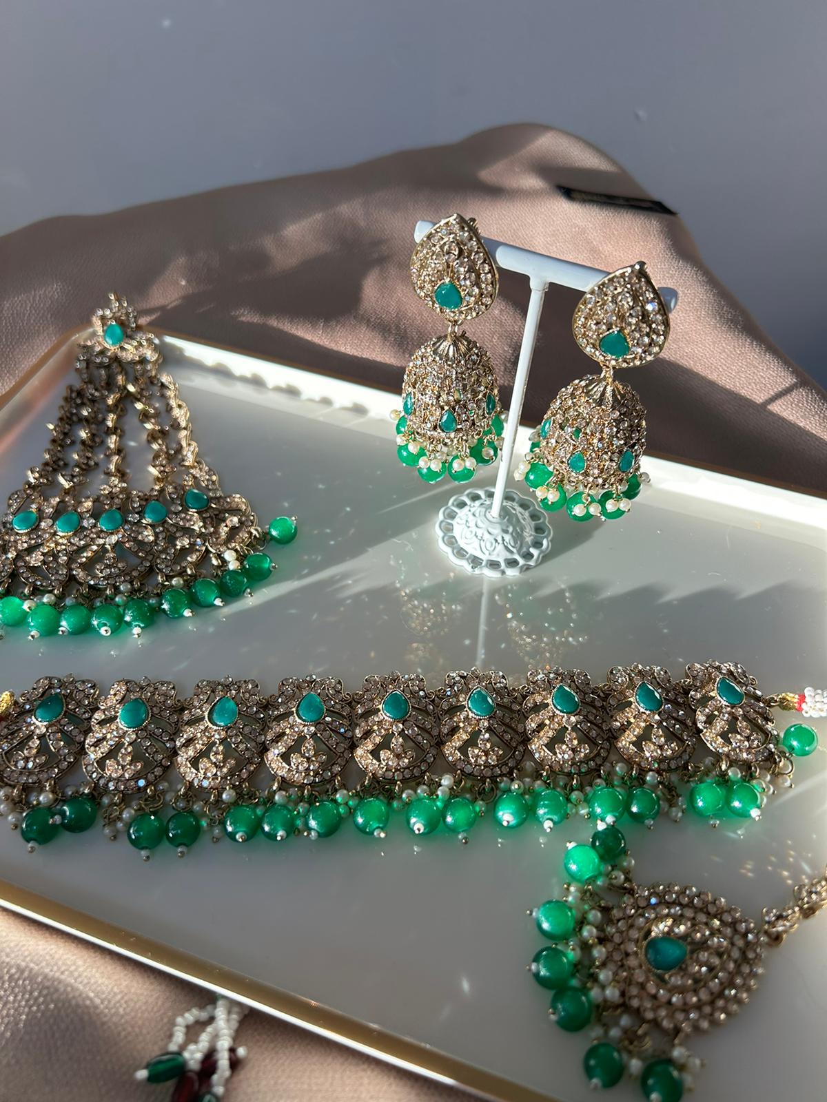 Mohima bridal set ~ Green