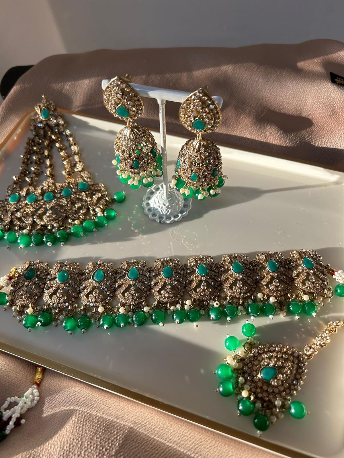 Mohima bridal set ~ Green