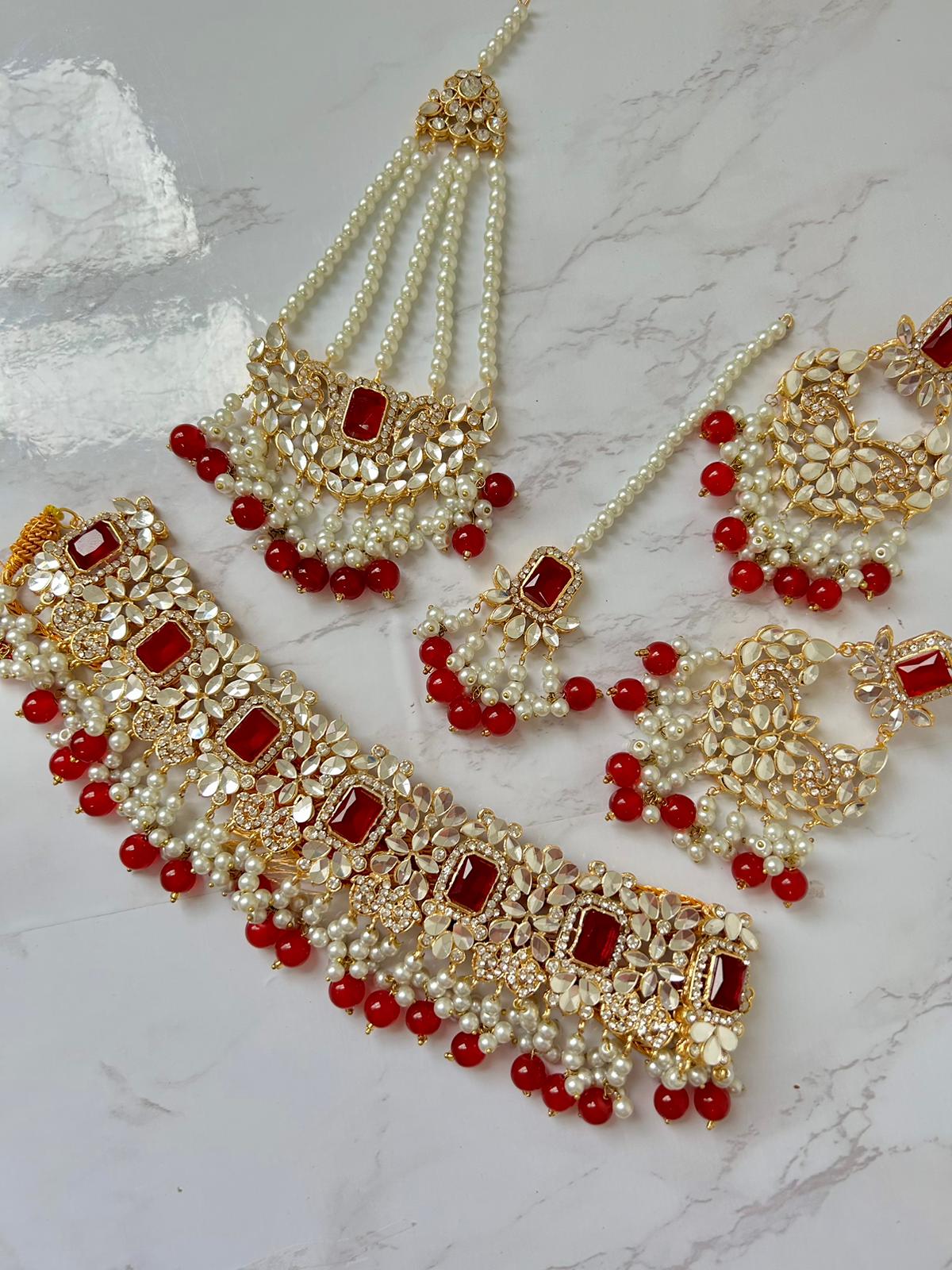 Mawra Bridal set~Red