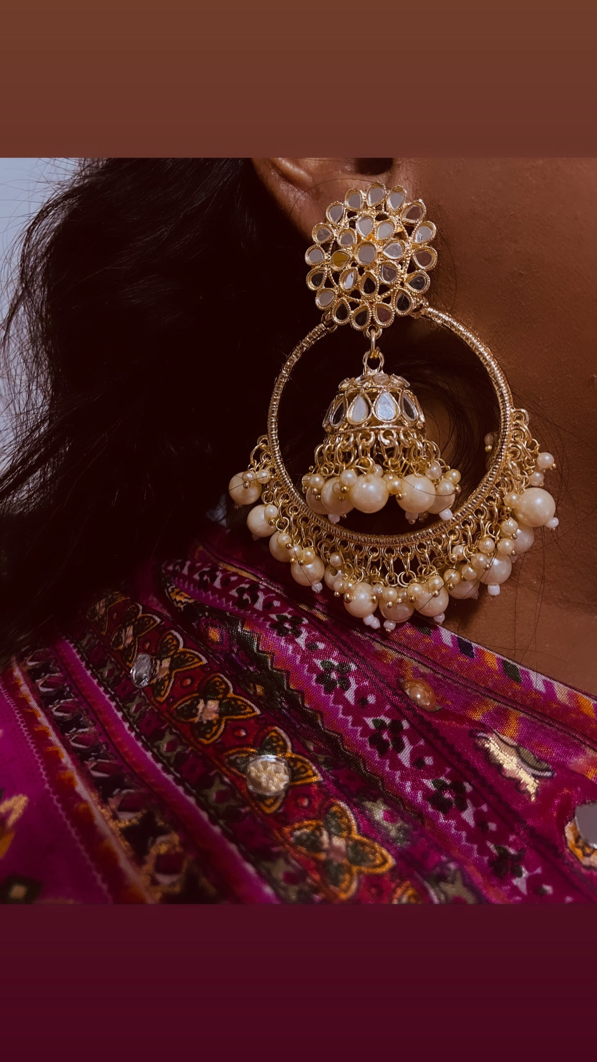 Shaafia jhumkay ~ pearl