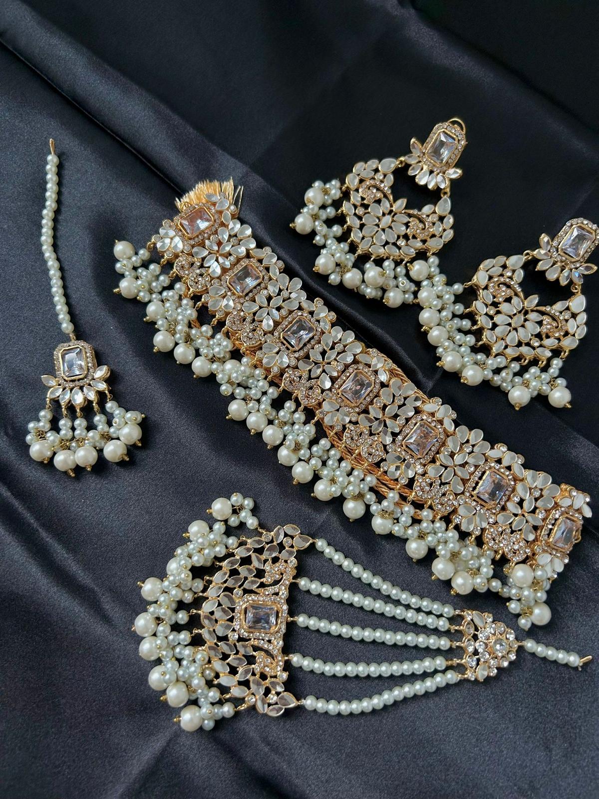 Mawra Bridal set~Gold Diamante