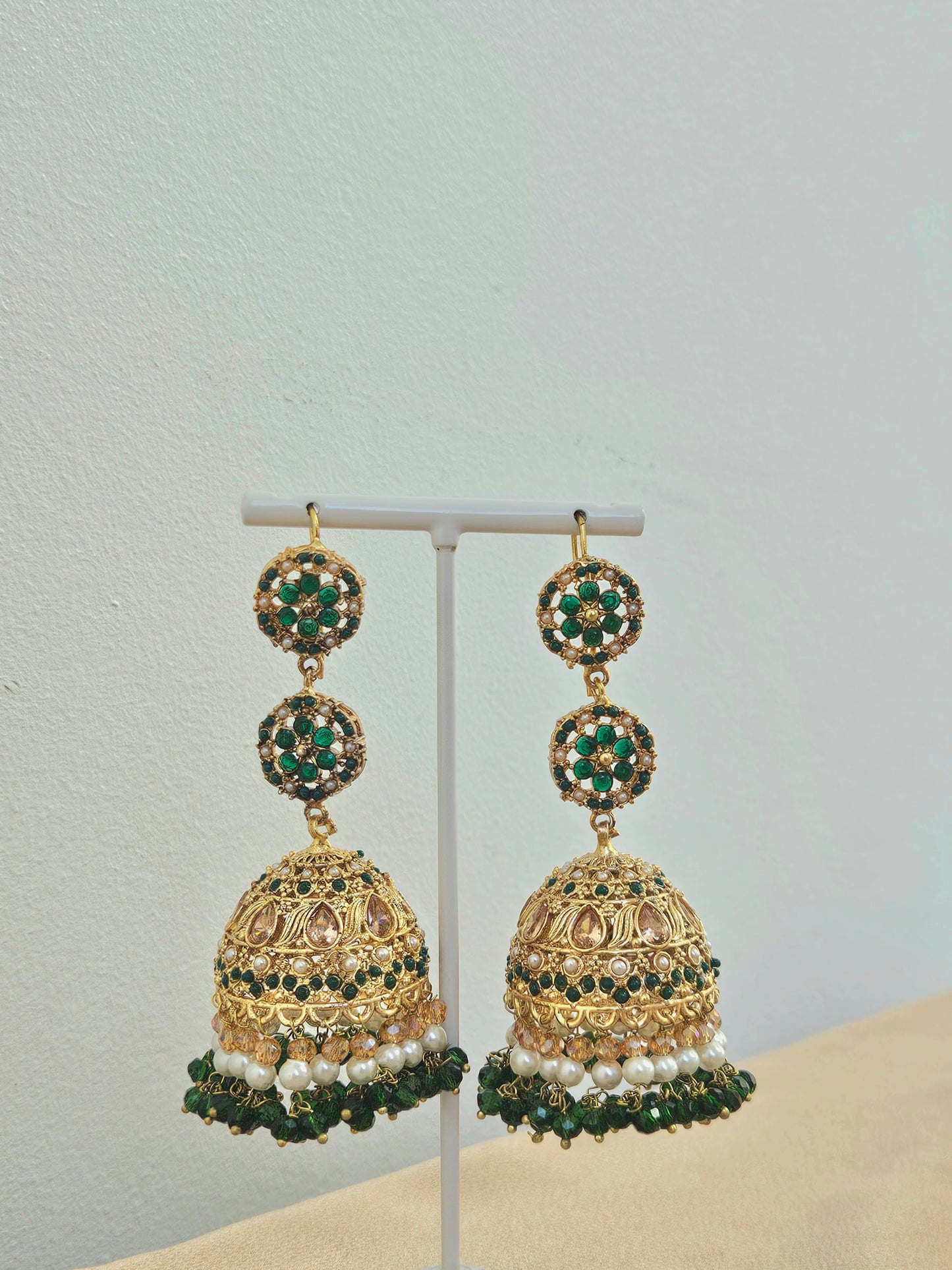 Nafeesa earrings ~ Dark Green