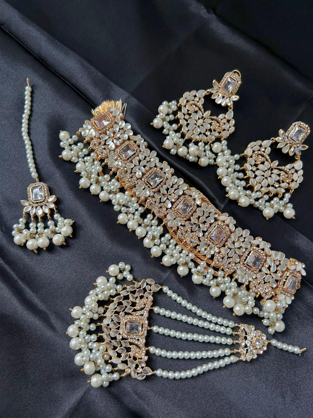 Mawra Bridal set~Gold Diamante