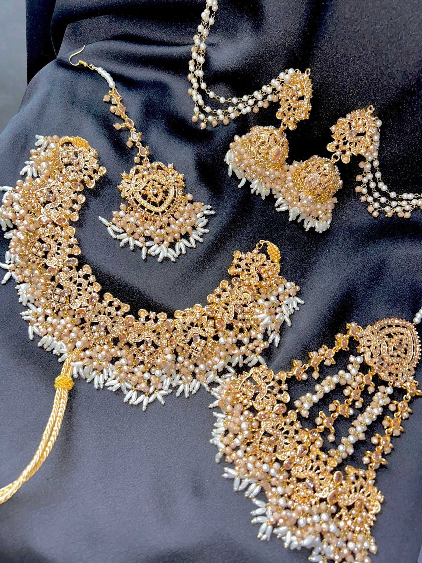 Zahra bridal set ~ pearl&champagne