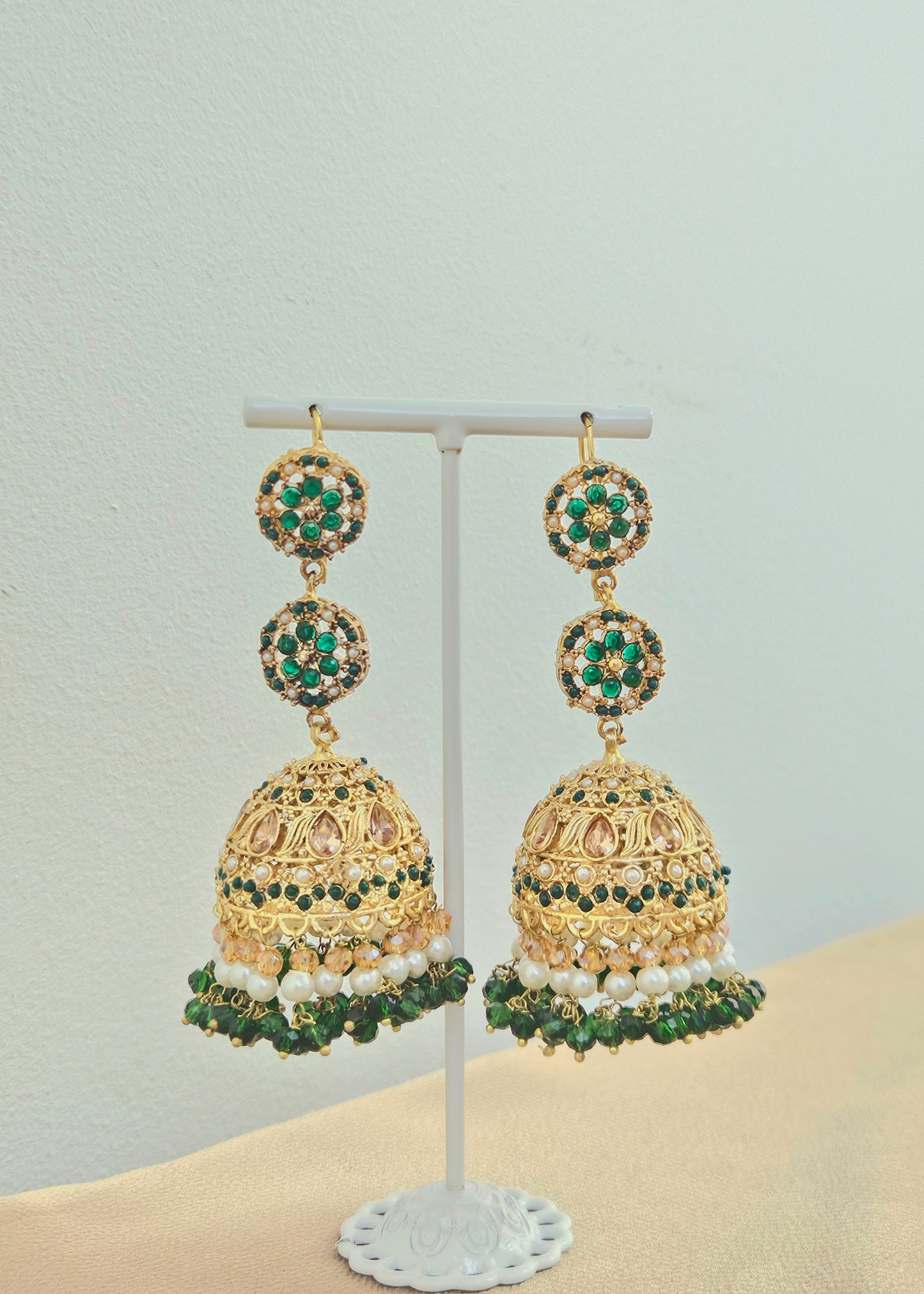 Nafeesa earrings ~ Dark Green