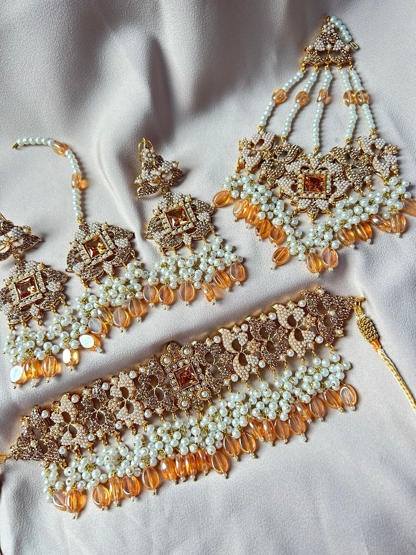 Mahida bridal set ~ peachy champagne