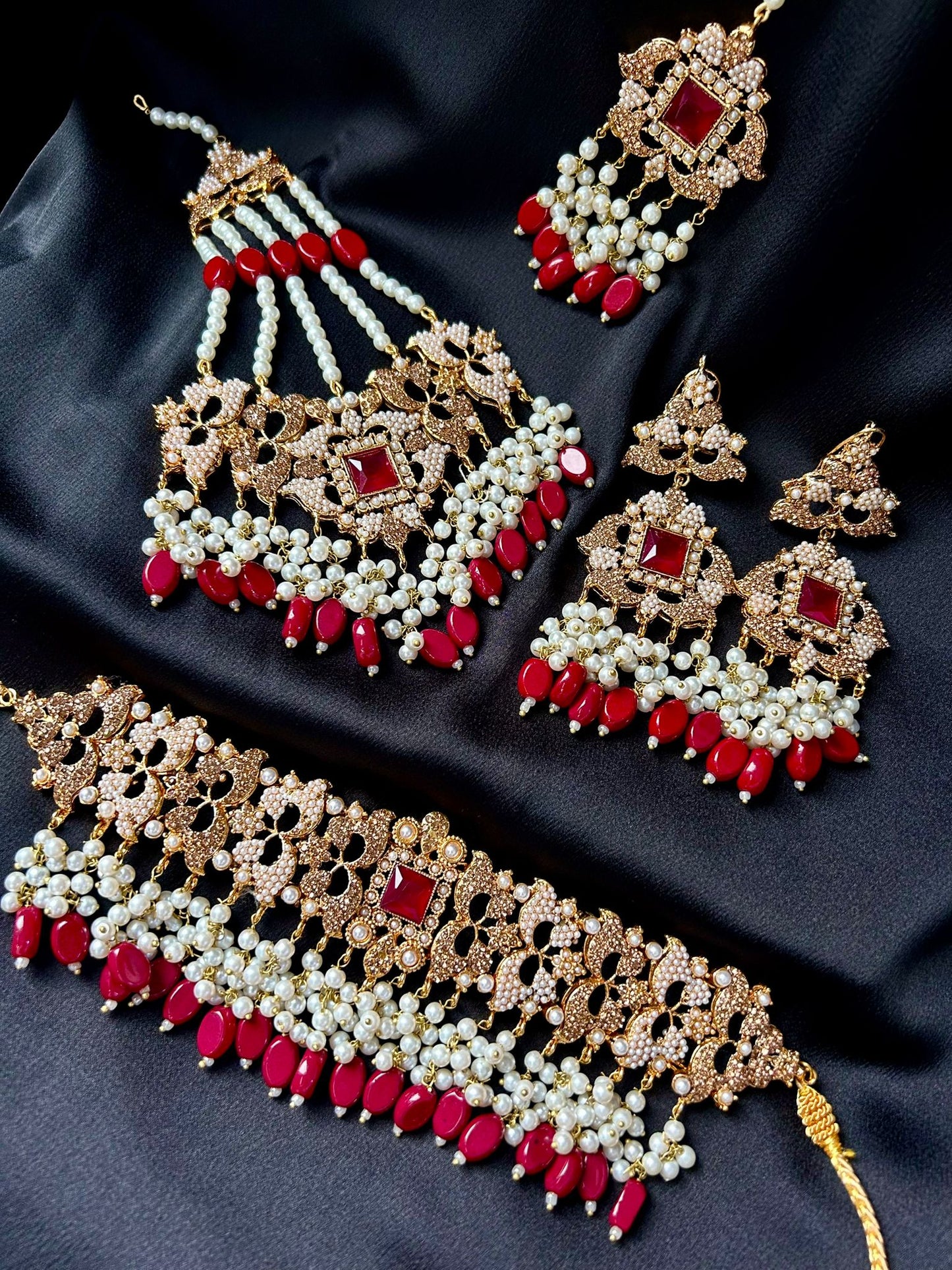 Mahida bridal set ~ Red