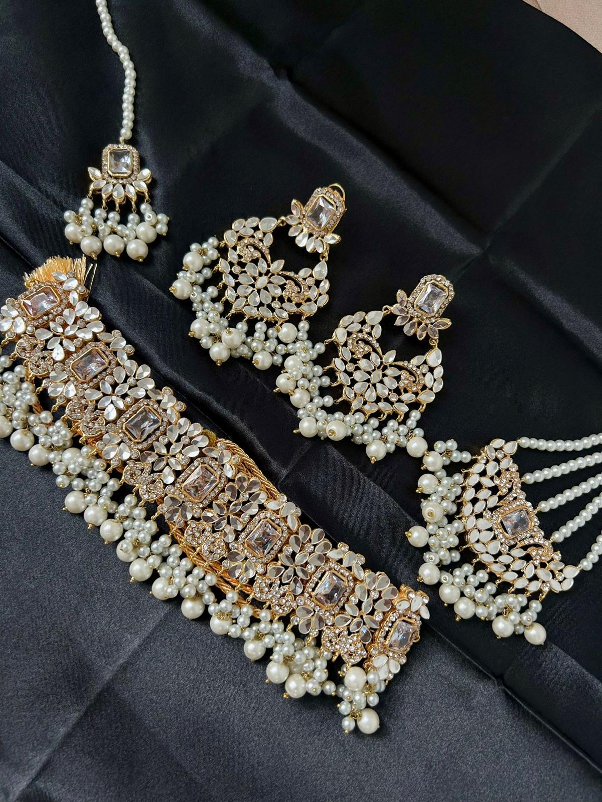 Mawra Bridal set~Gold Diamante