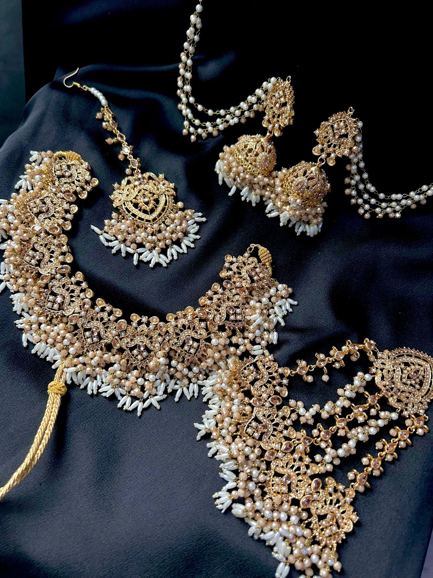 Zahra bridal set ~ pearl&champagne